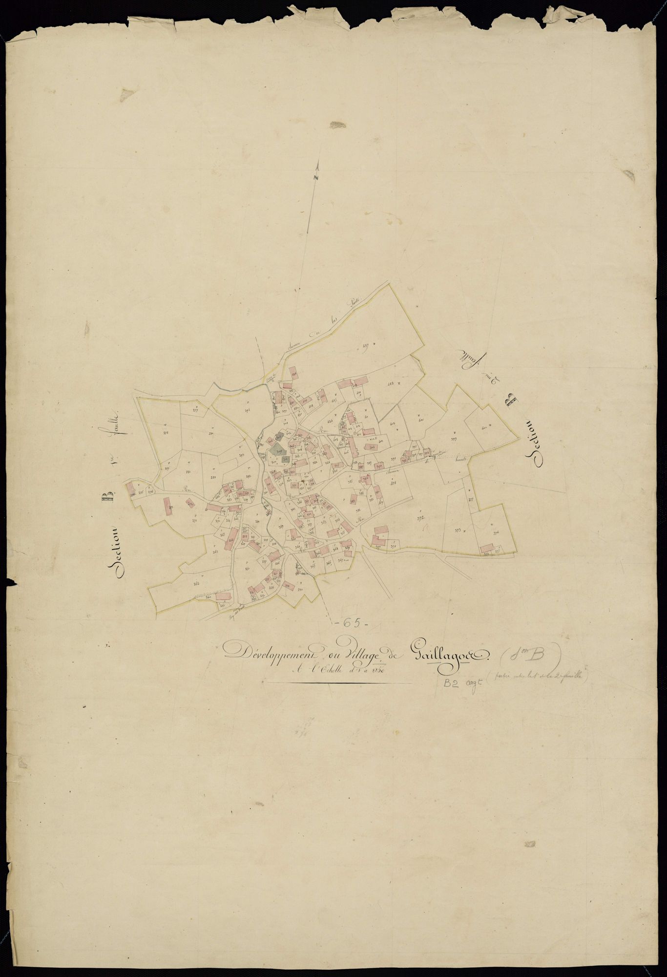Gaillagos - Gaillagos.- Section B, 2e feuille agrt