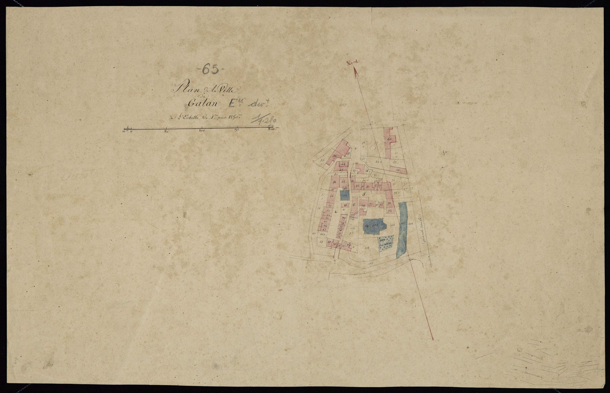 Galan - Galan.- Section E, feuille agrt