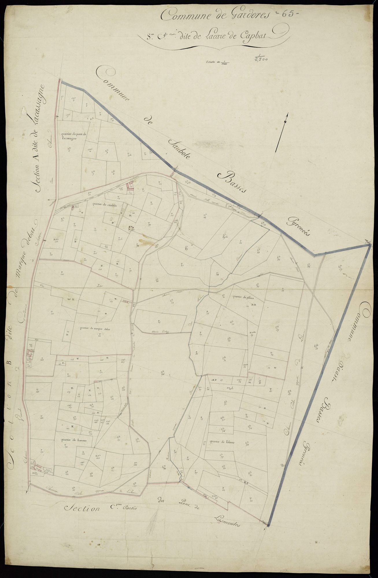 Gardères - Gardères.- Section C, 1re partie
