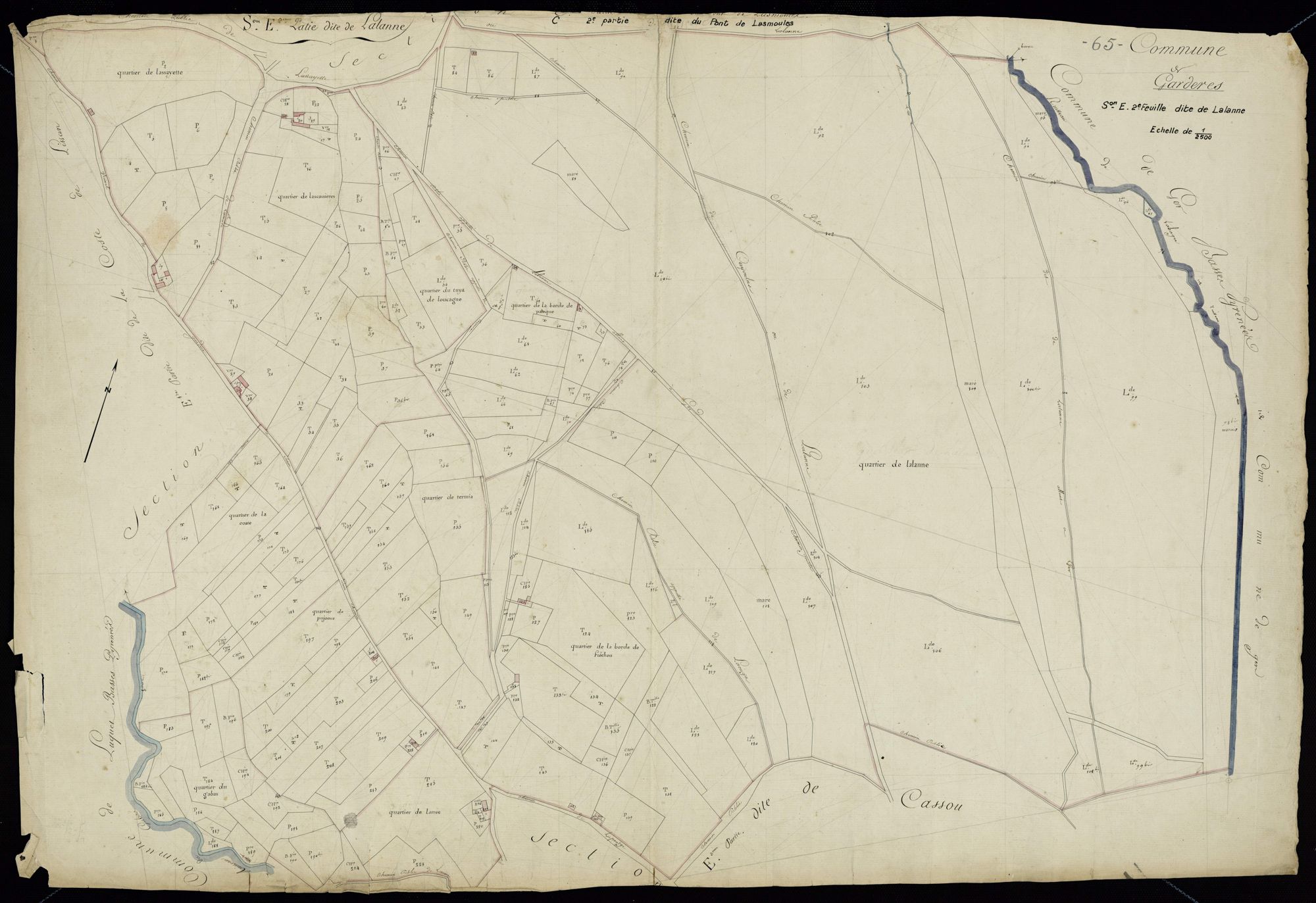 Gardères - Gardères.- Section E, 2e partie