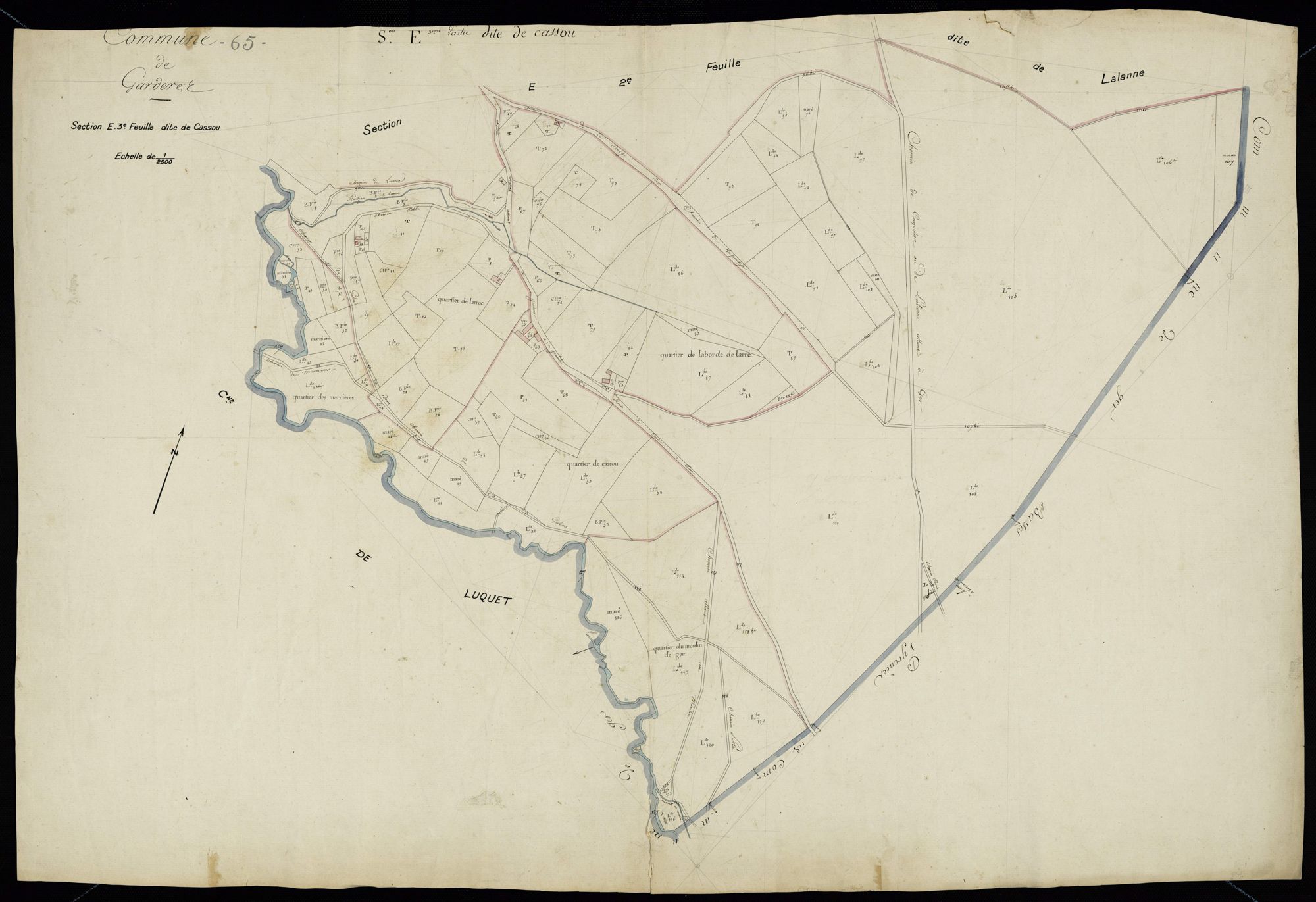 Gardères - Gardères.- Section E, 3e partie