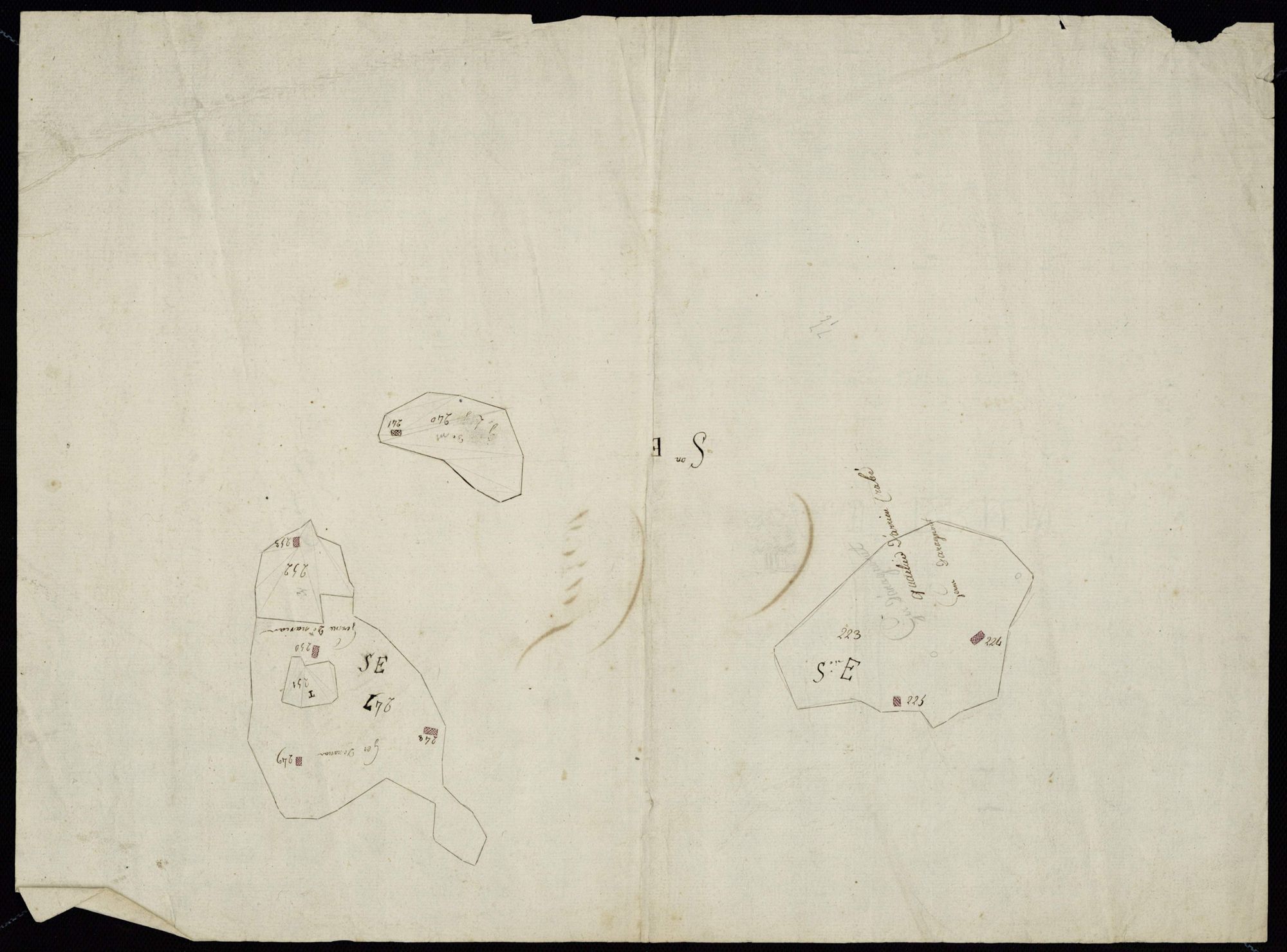 Gazost - Gazost.- Section E, fragement de croquis