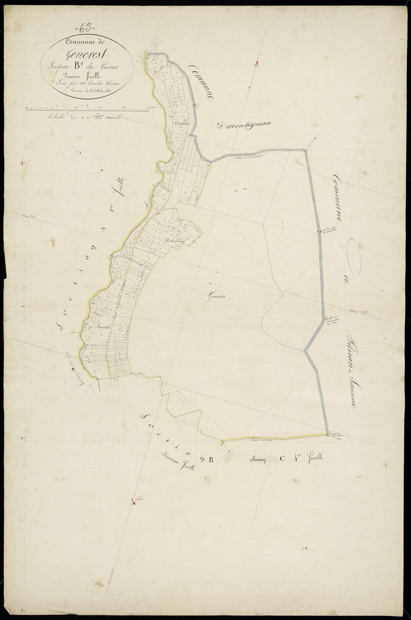 Générest - Générest.- Section B, 1re feuille