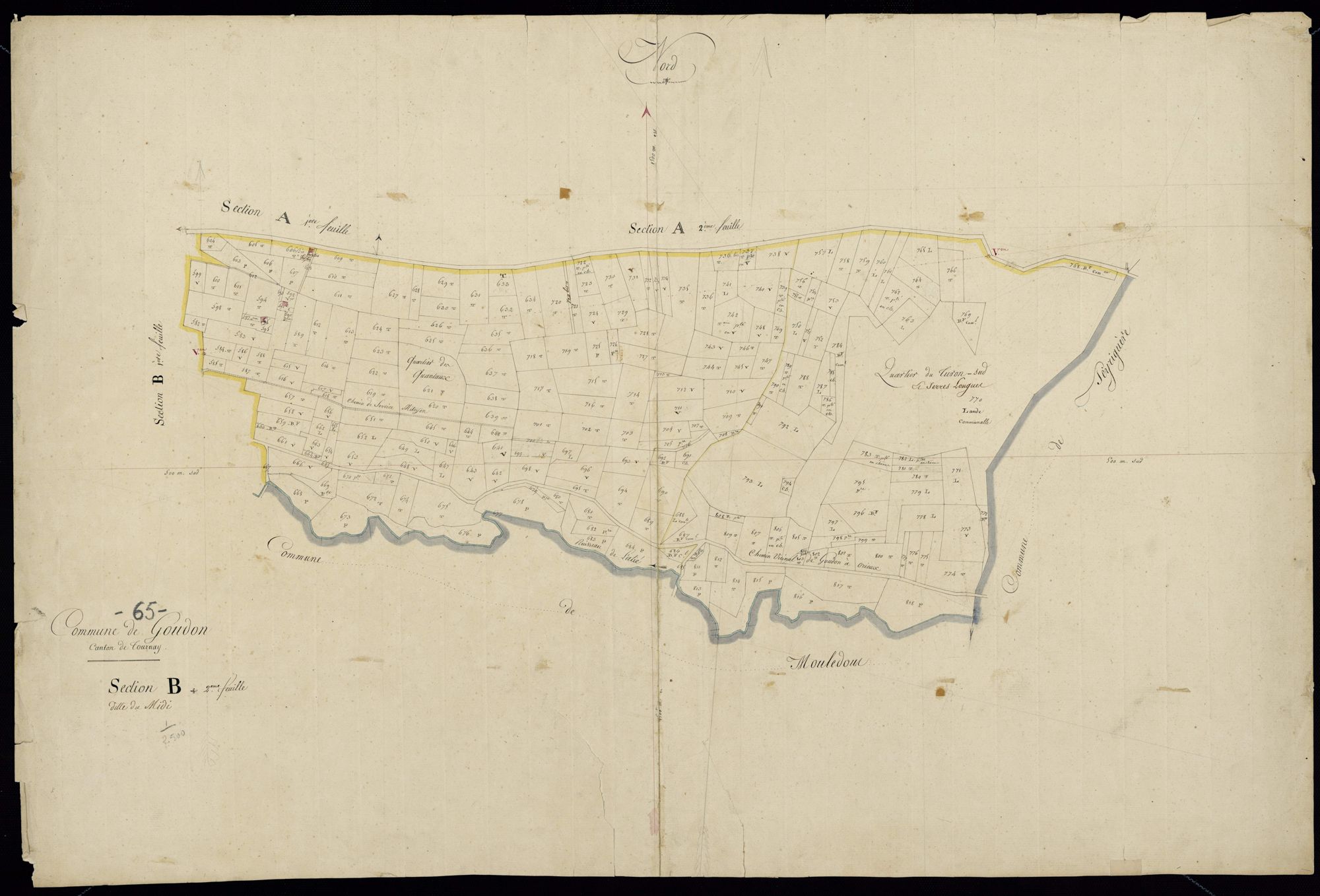 Goudon - Goudon.- Section B, 2e feuille