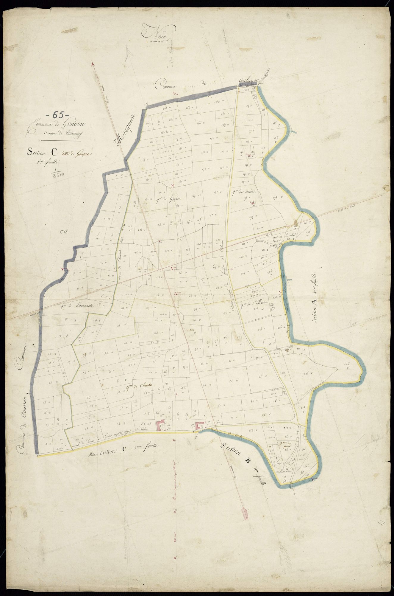 Goudon - Goudon.- Section C, 1re feuille