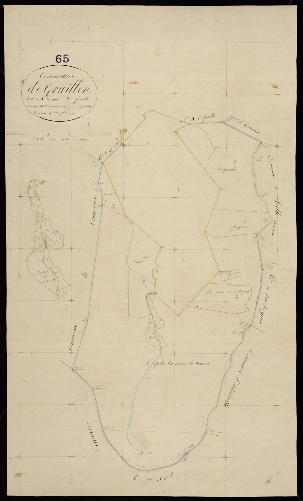 Grailhen - Grailhen.- Section A, 3e feuille