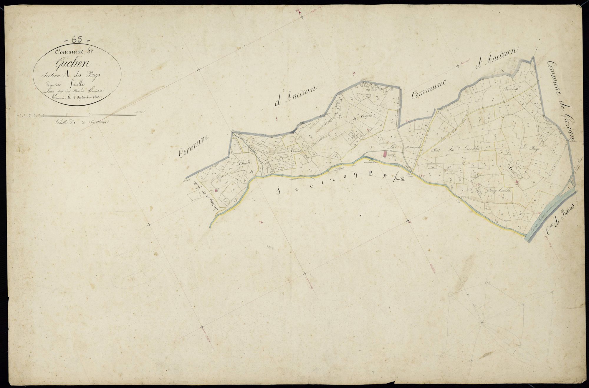 Guchen - Guchen.- Section A, 1re feuille