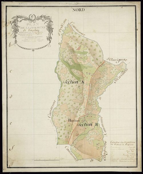 Hauban - Plan par masse de culture de Hauban