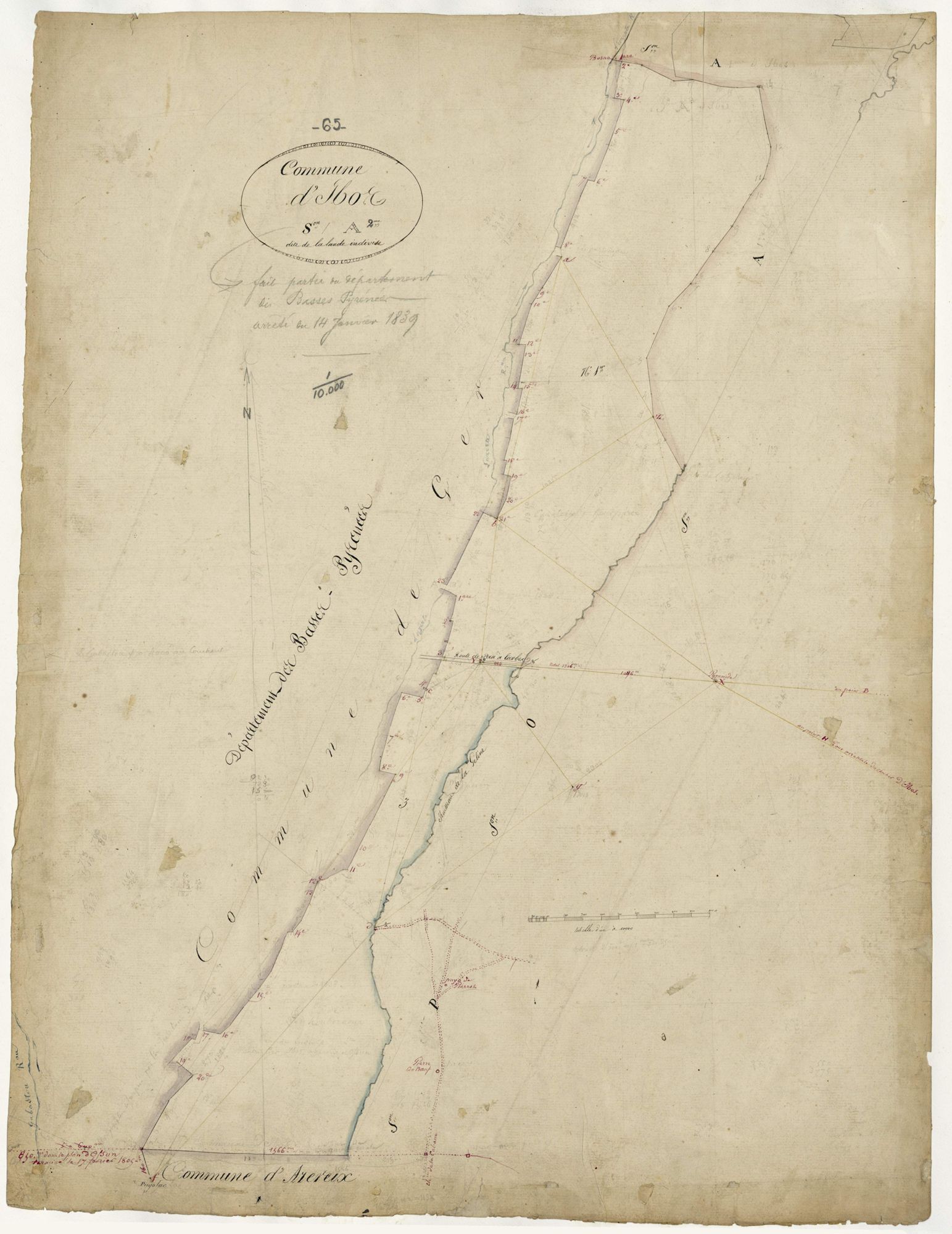 Ibos - Ibos.- Section A, 2e feuille