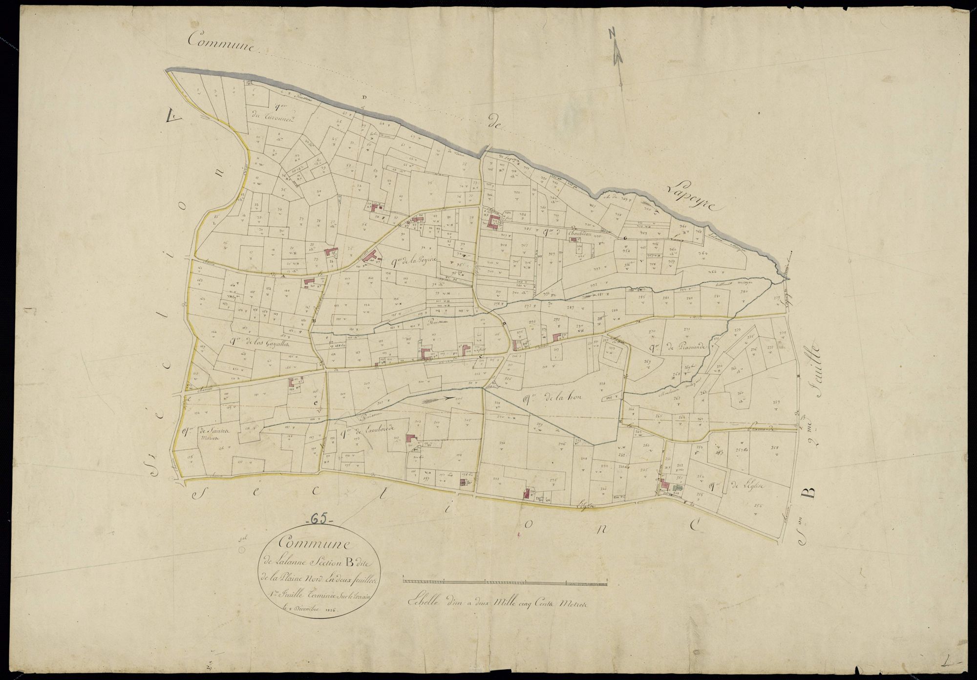 Lalanne-Trie - Lalanne-Trie.- Section B, 1re feuille