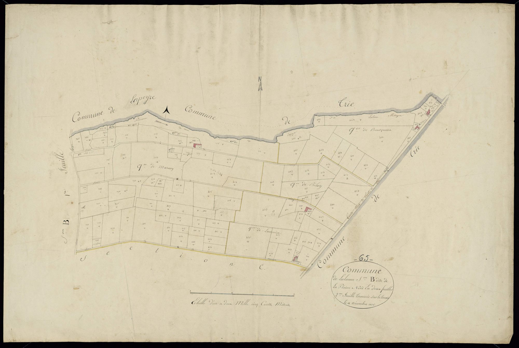 Lalanne-Trie - Lalanne-Trie.- Section B, 2e feuille