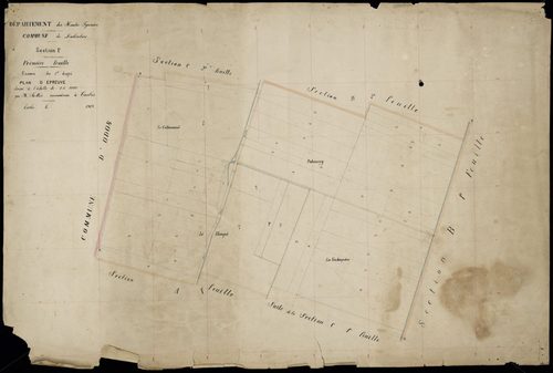 Laloubère - Laloubère.- Section C, 1re feuille (plan d'épreuve)