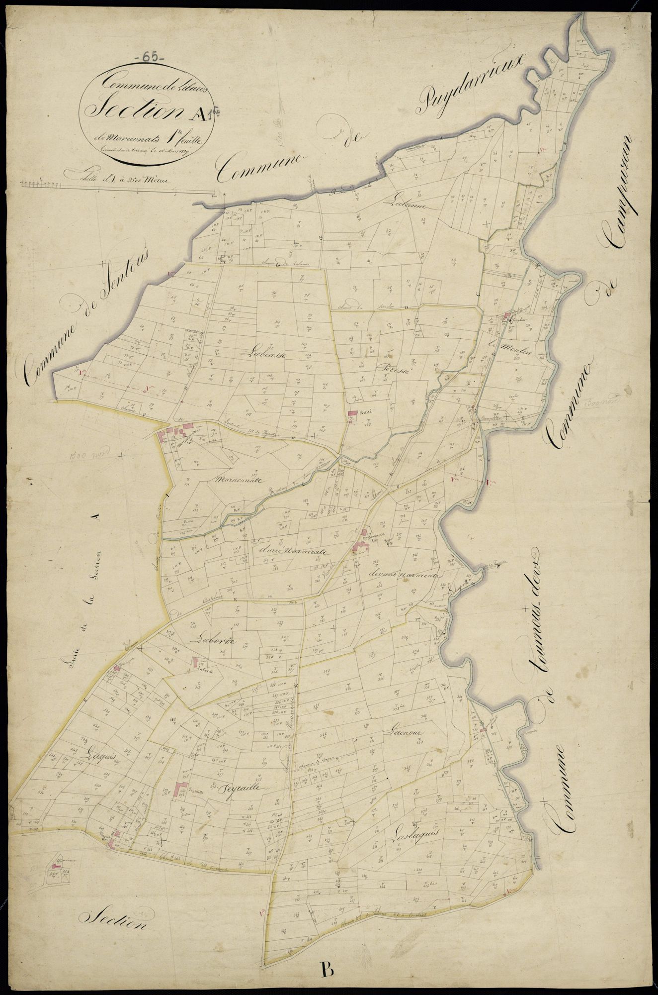 Libaros - Libaros.- Section A, 1re feuille