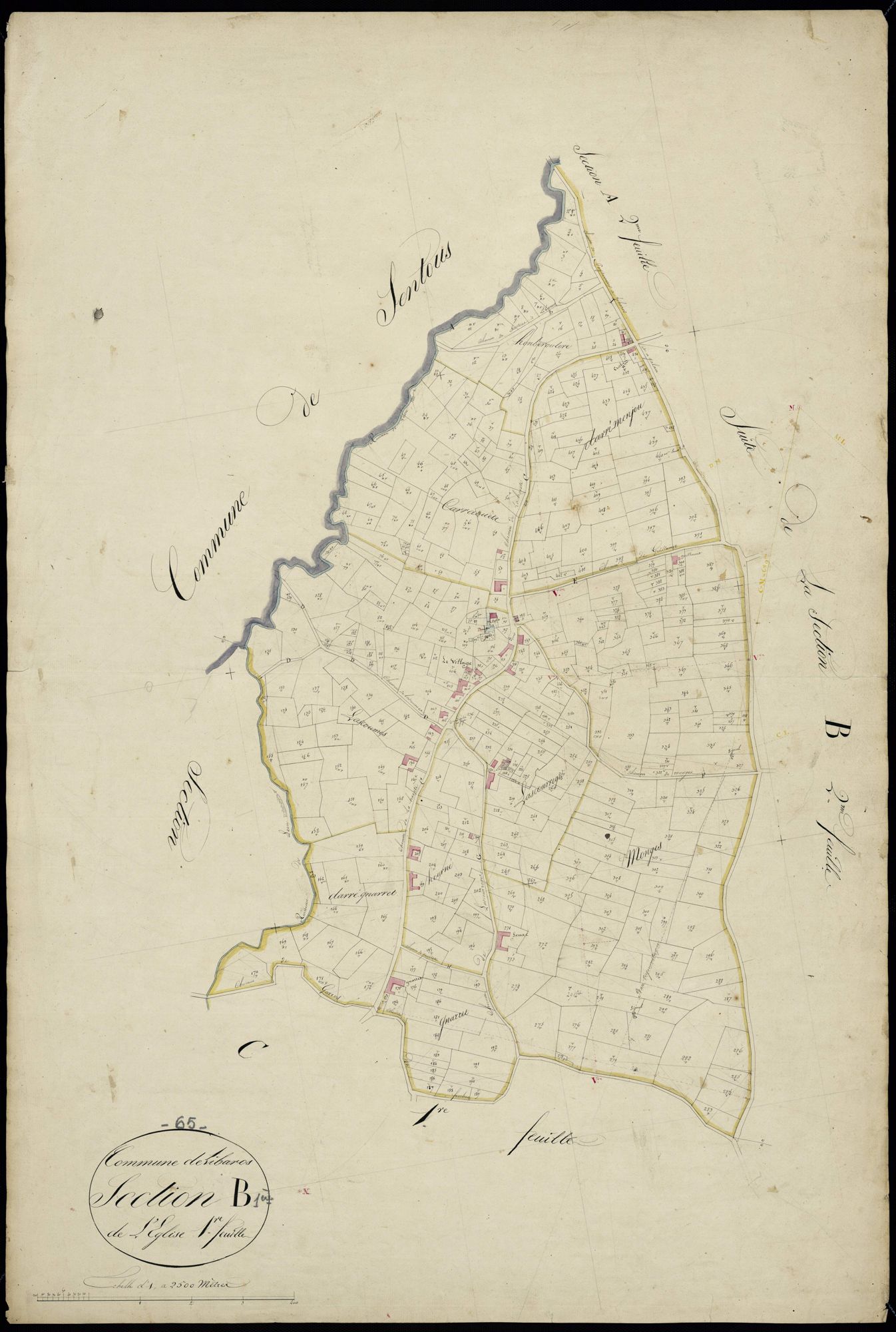Libaros - Libaros.- Section B, 1re feuille