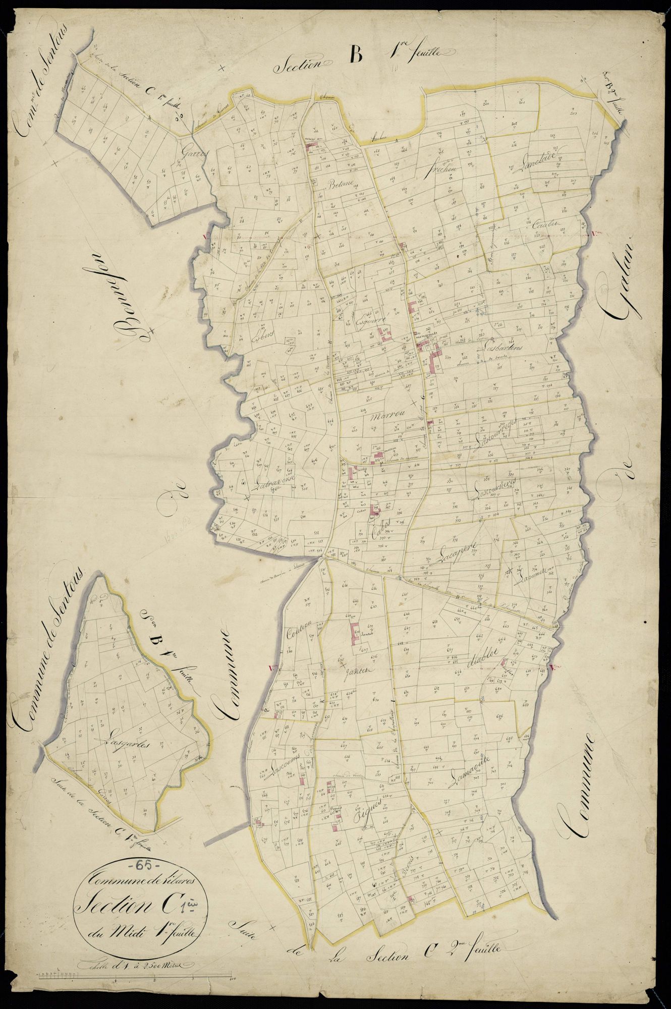 Libaros - Libaros.- Section C, 1re feuille