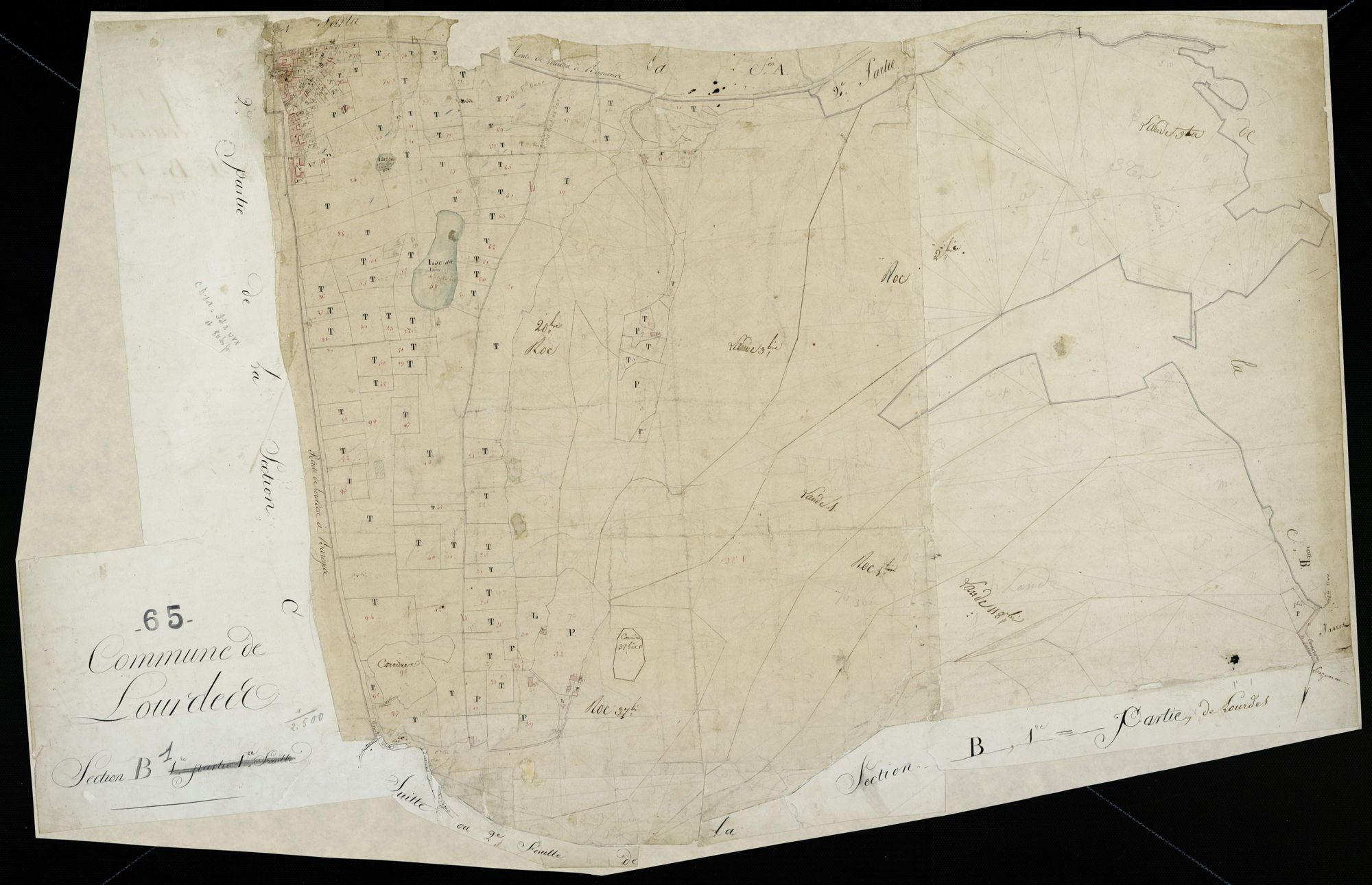 Lourdes - Lourdes.- Section B, 1re feuille