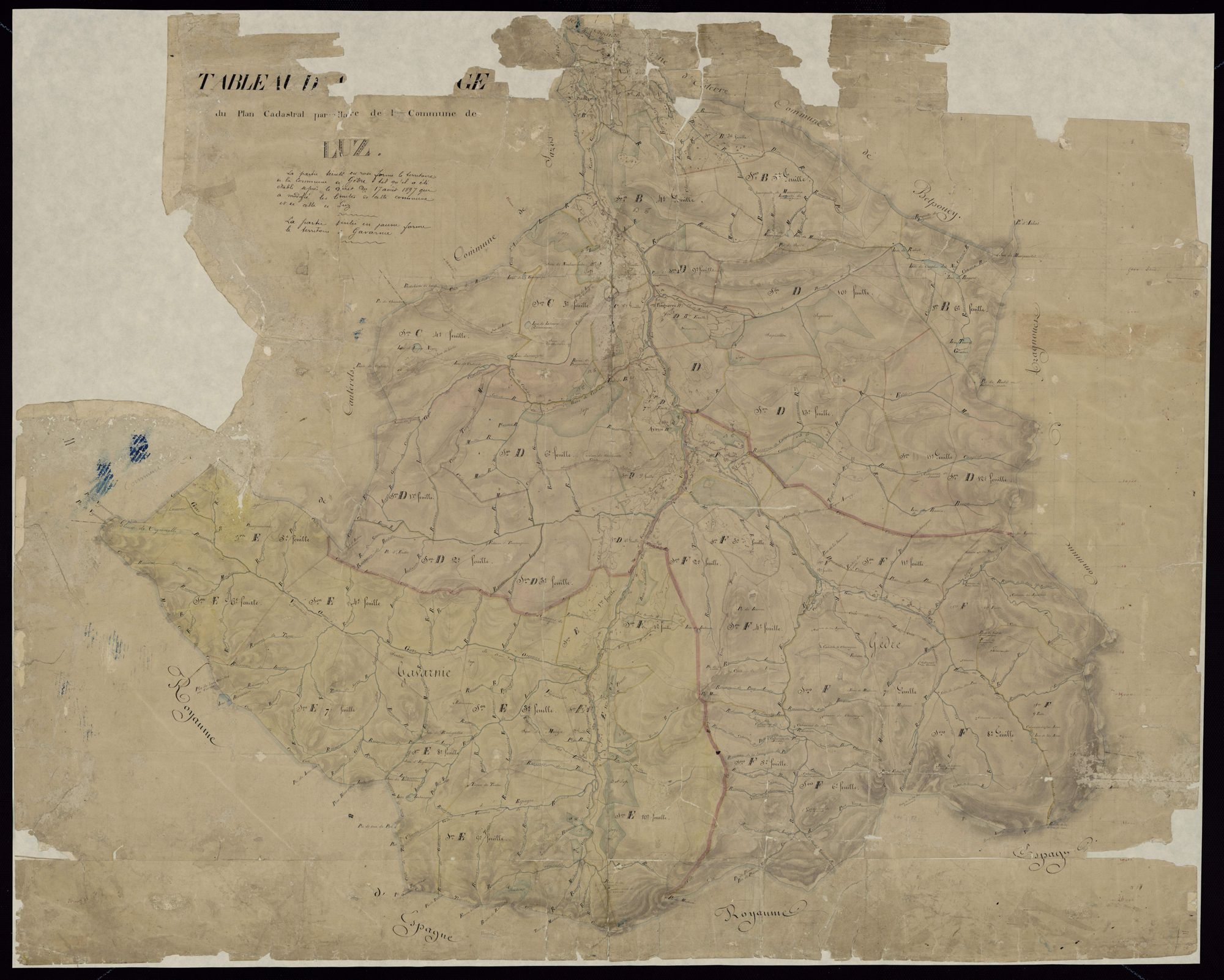 Luz-Saint-Sauveur - Luz-Saint-Sauveur.- Tableau d'assemblage, 1re feuille