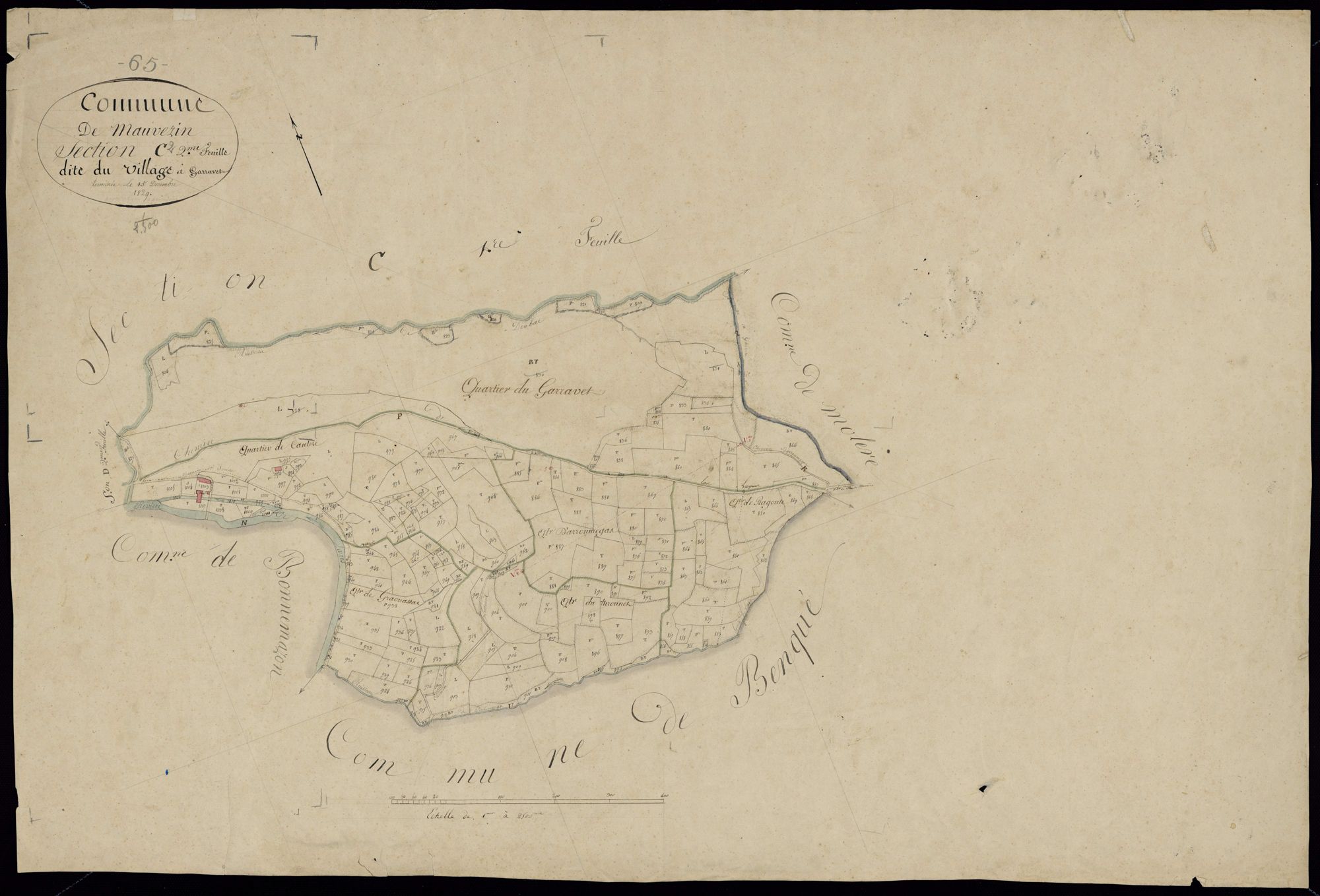 Mauvezin - Mauvezin.- Section C, 2e feuille