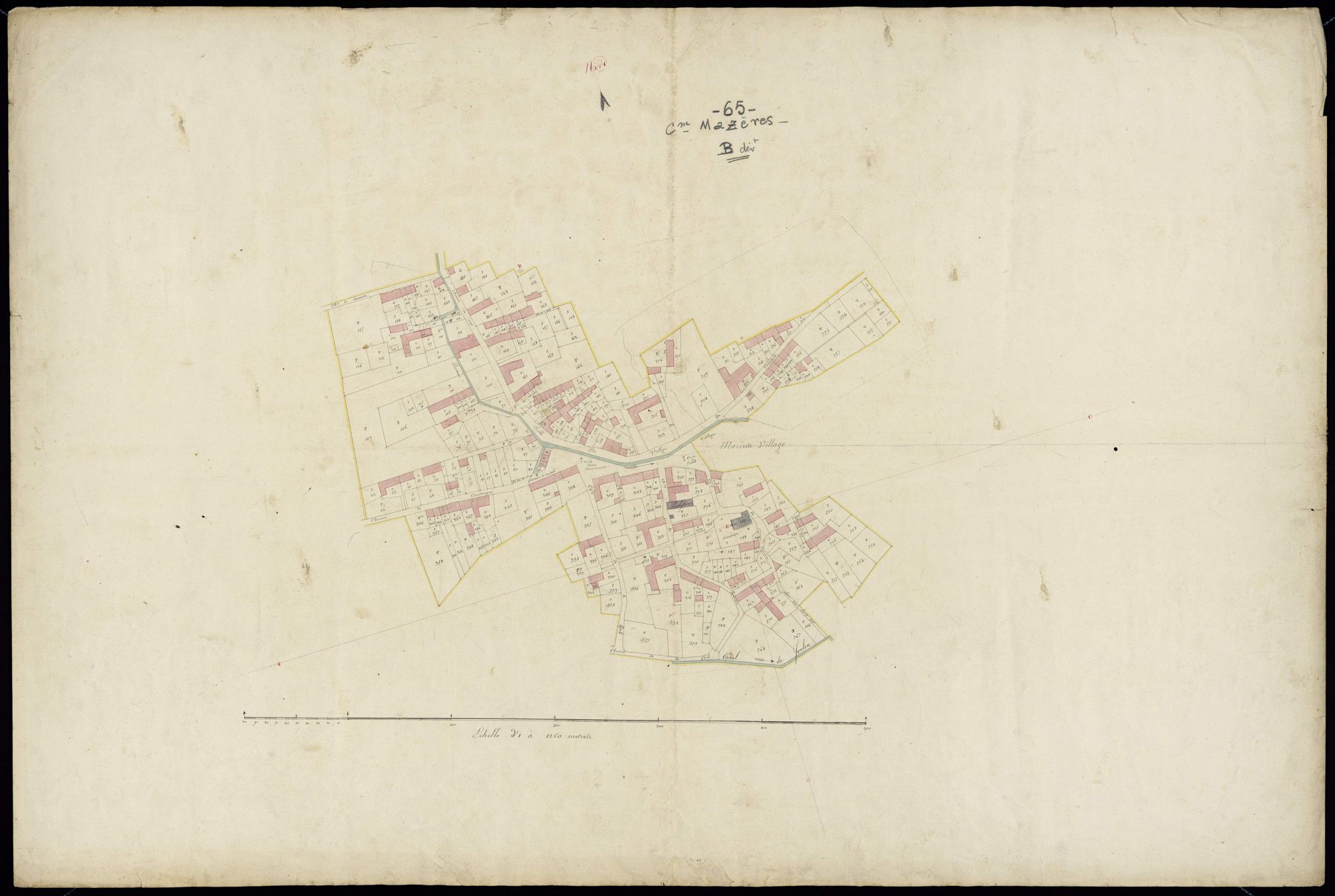 Mazères-de-Neste - Mazères-de-Neste.- Section B, feuille développement