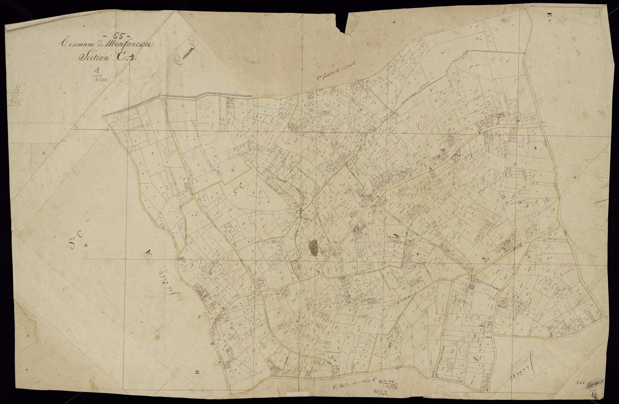 Monfaucon - Monfaucon.- Section C, 1re feuille