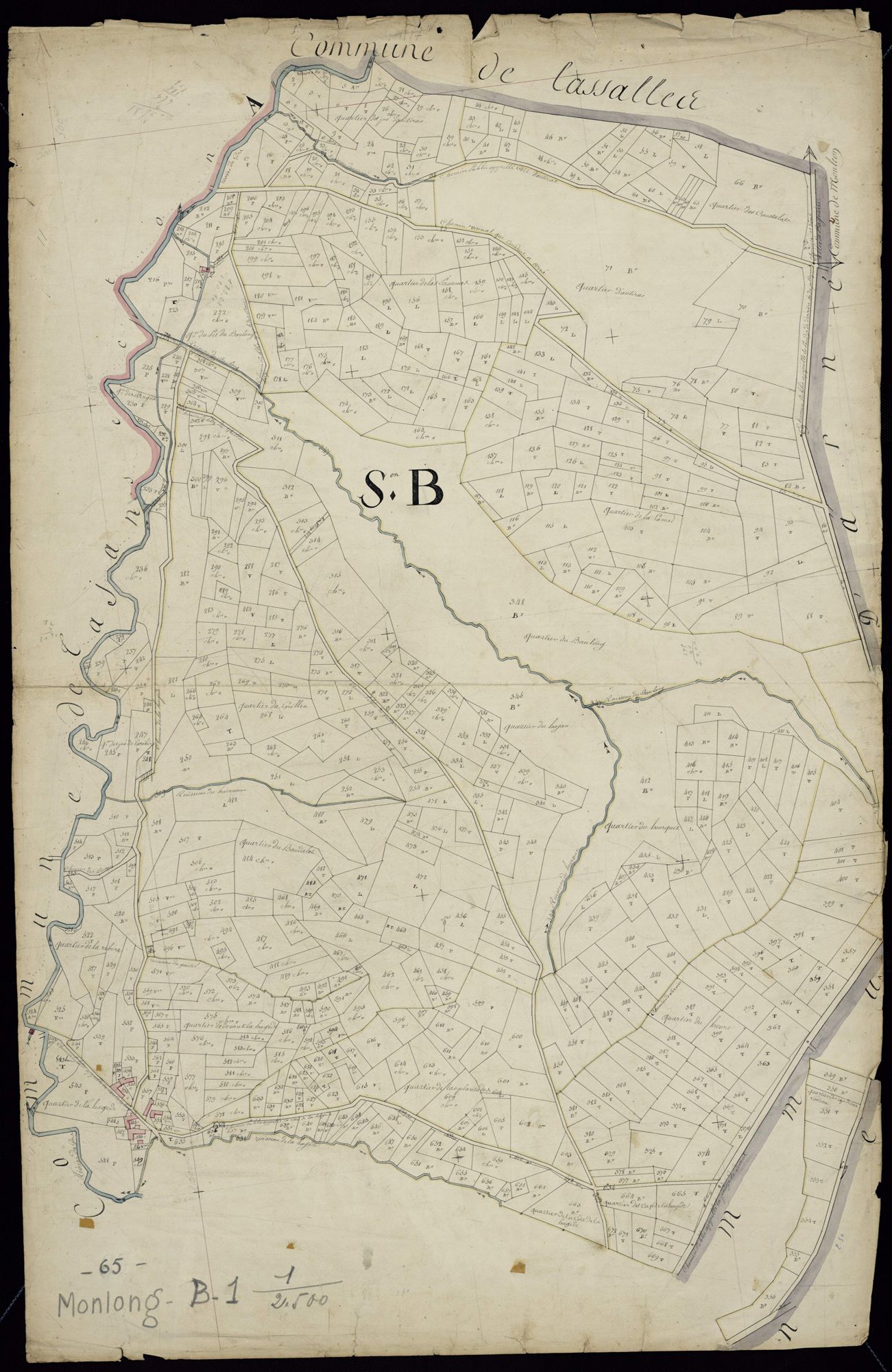 Monlong - Monlong.- Section B, 1re feuille