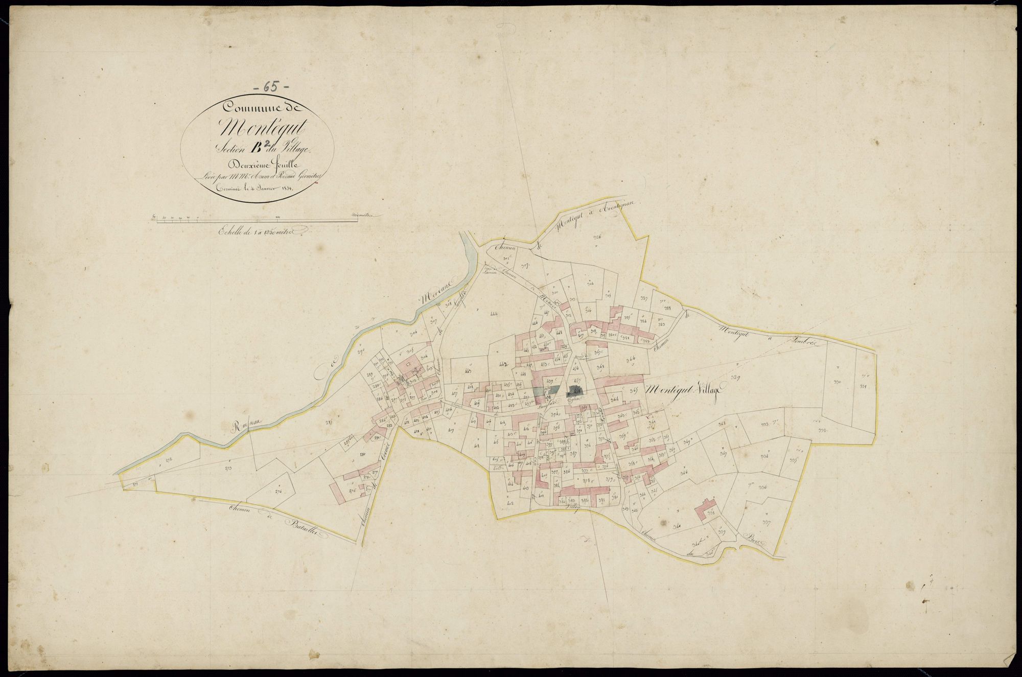Montégut - Montégut.- Section B, 2e feuille