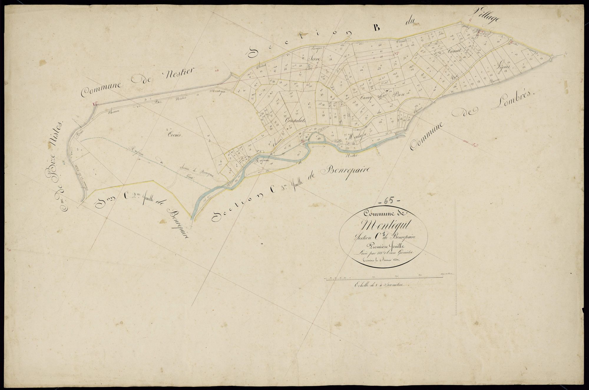 Montégut - Montégut.- Section C, 1re feuille