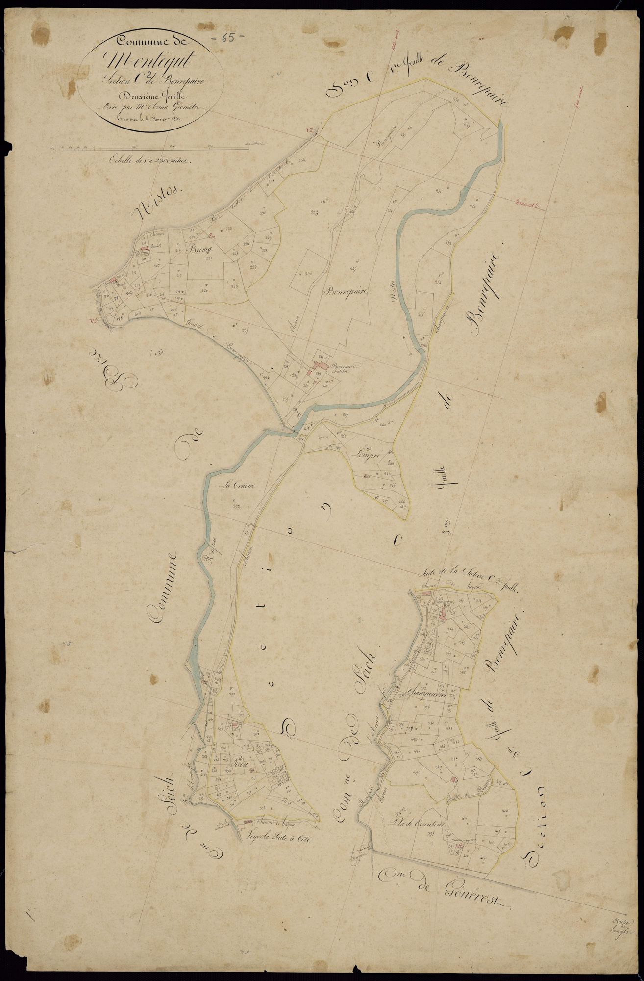 Montégut - Montégut.- Section C, 2e feuille