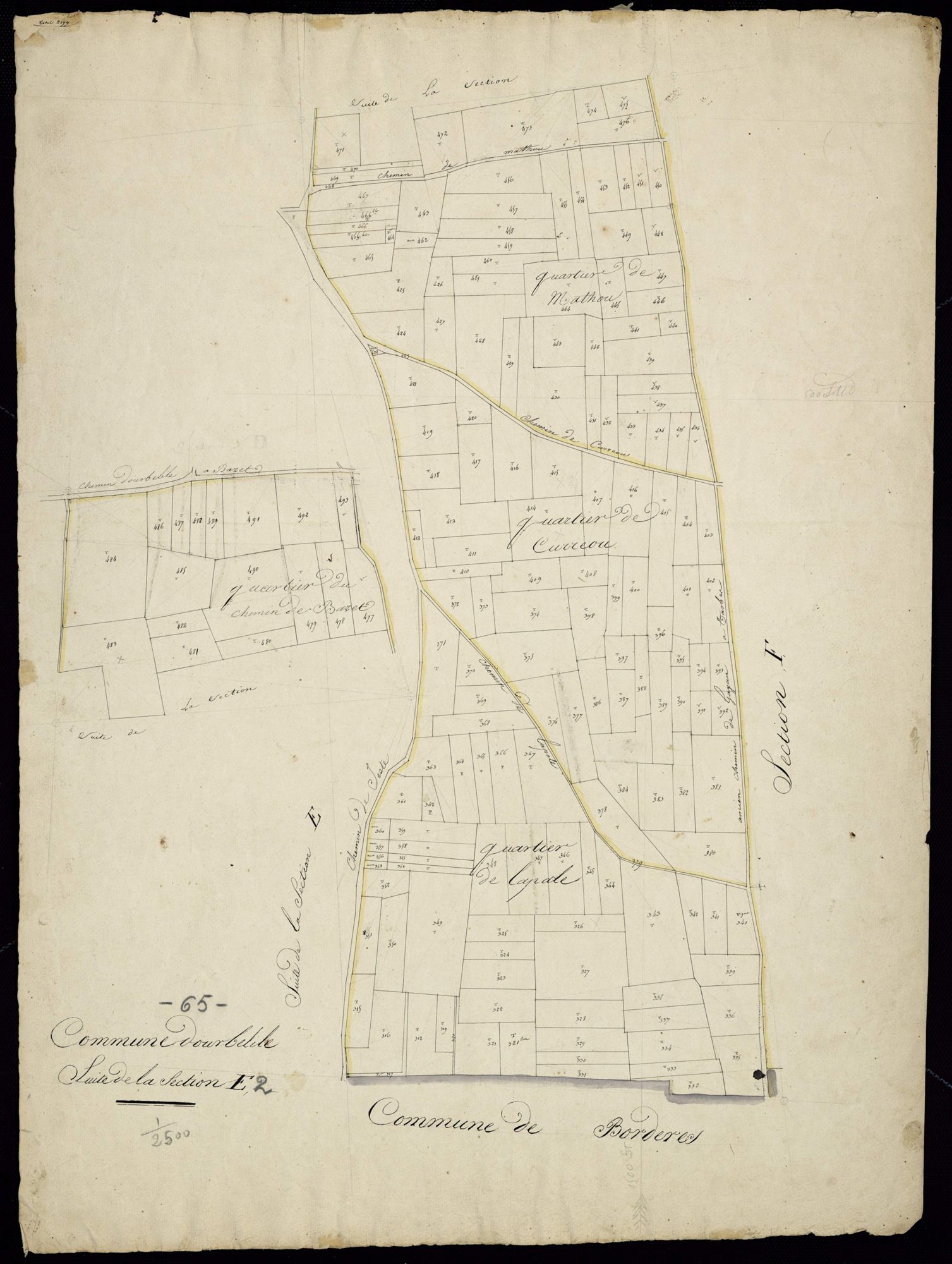 Oursbelille - Oursbelille.- Section E, 2e feuille