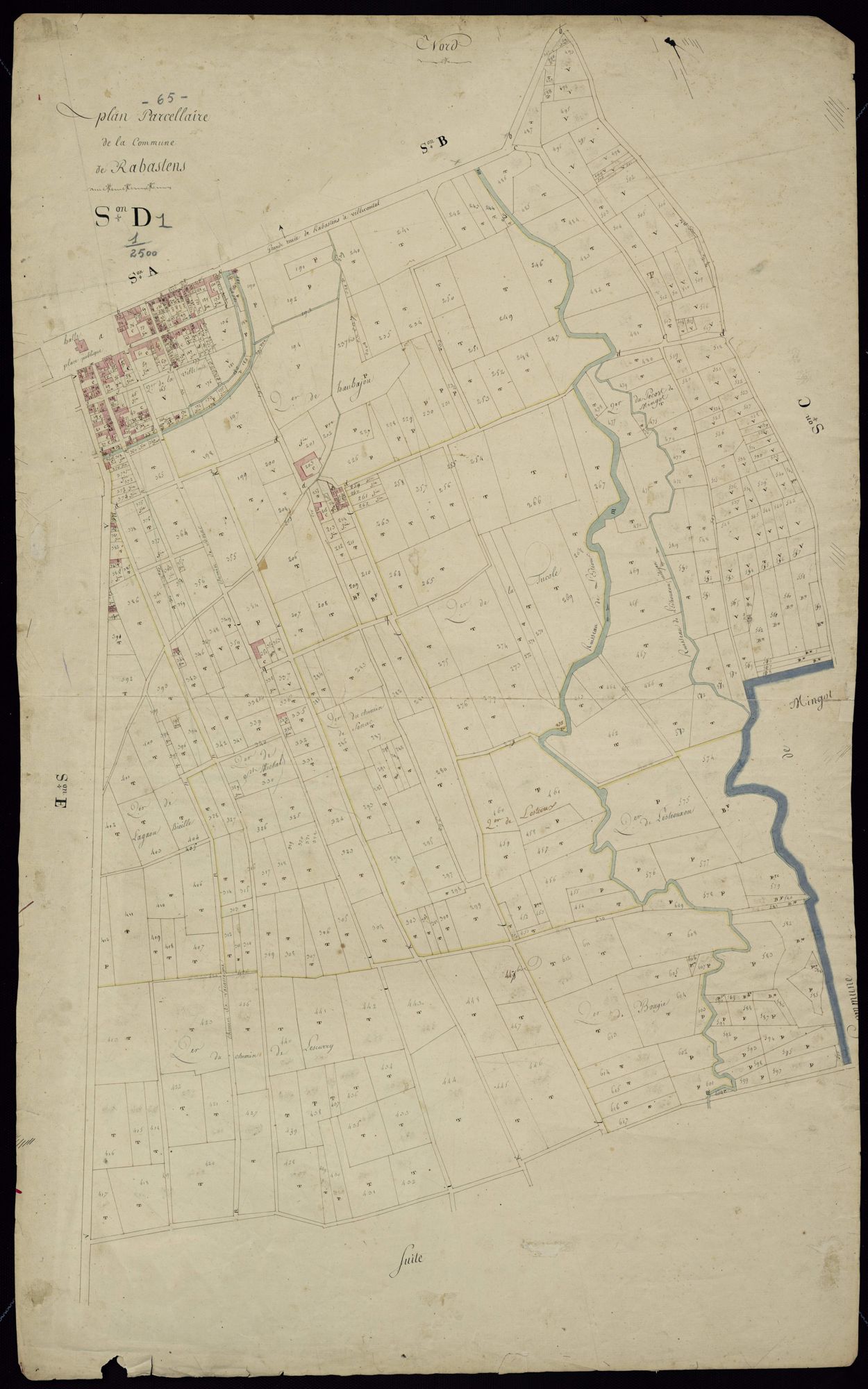 Rabastens-de-Bigorre - Rabastens-de-Bigorre.- Section D, 1re feuille