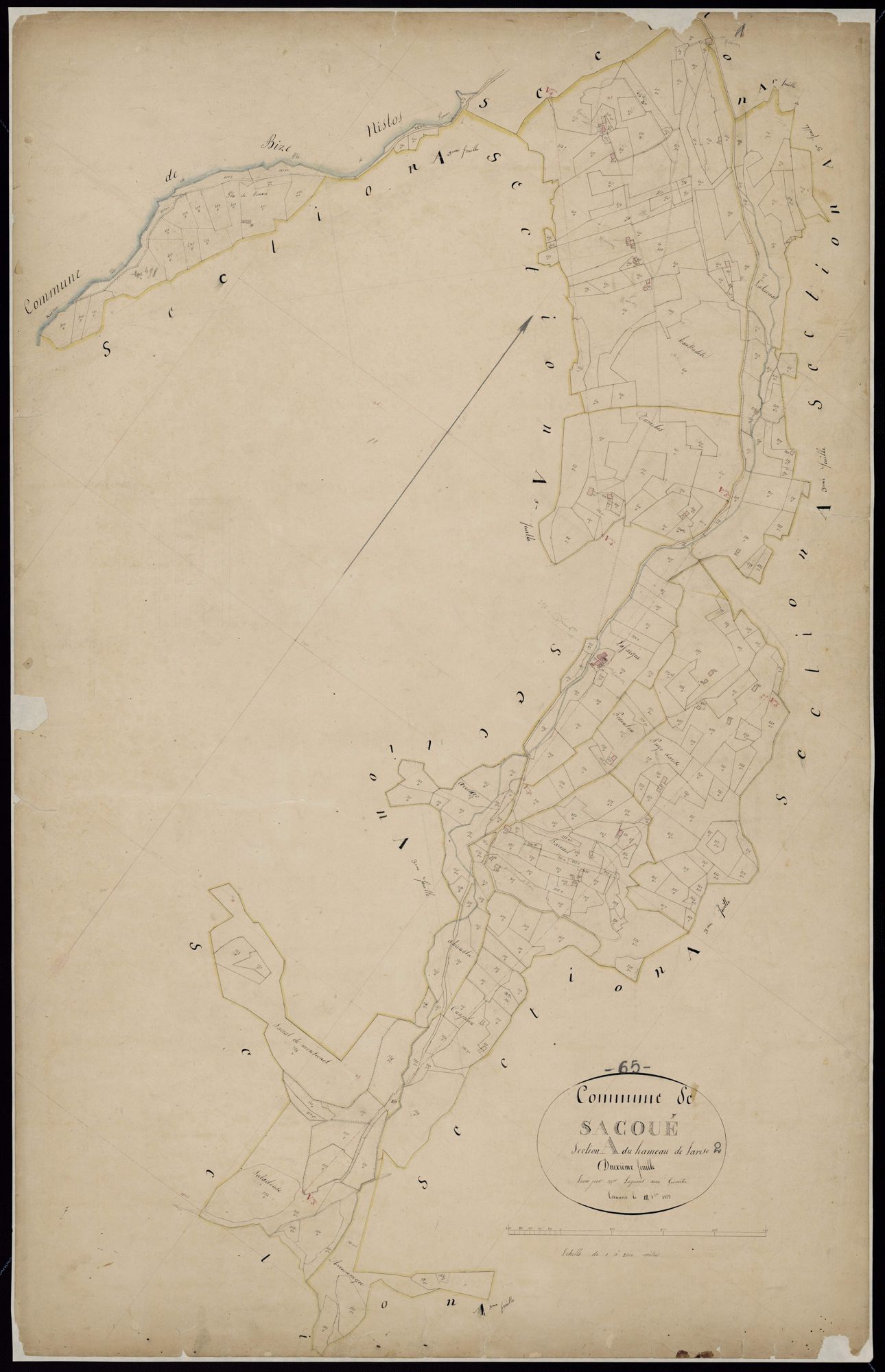Sacoué - Sacoué.- Section A, 2e feuille