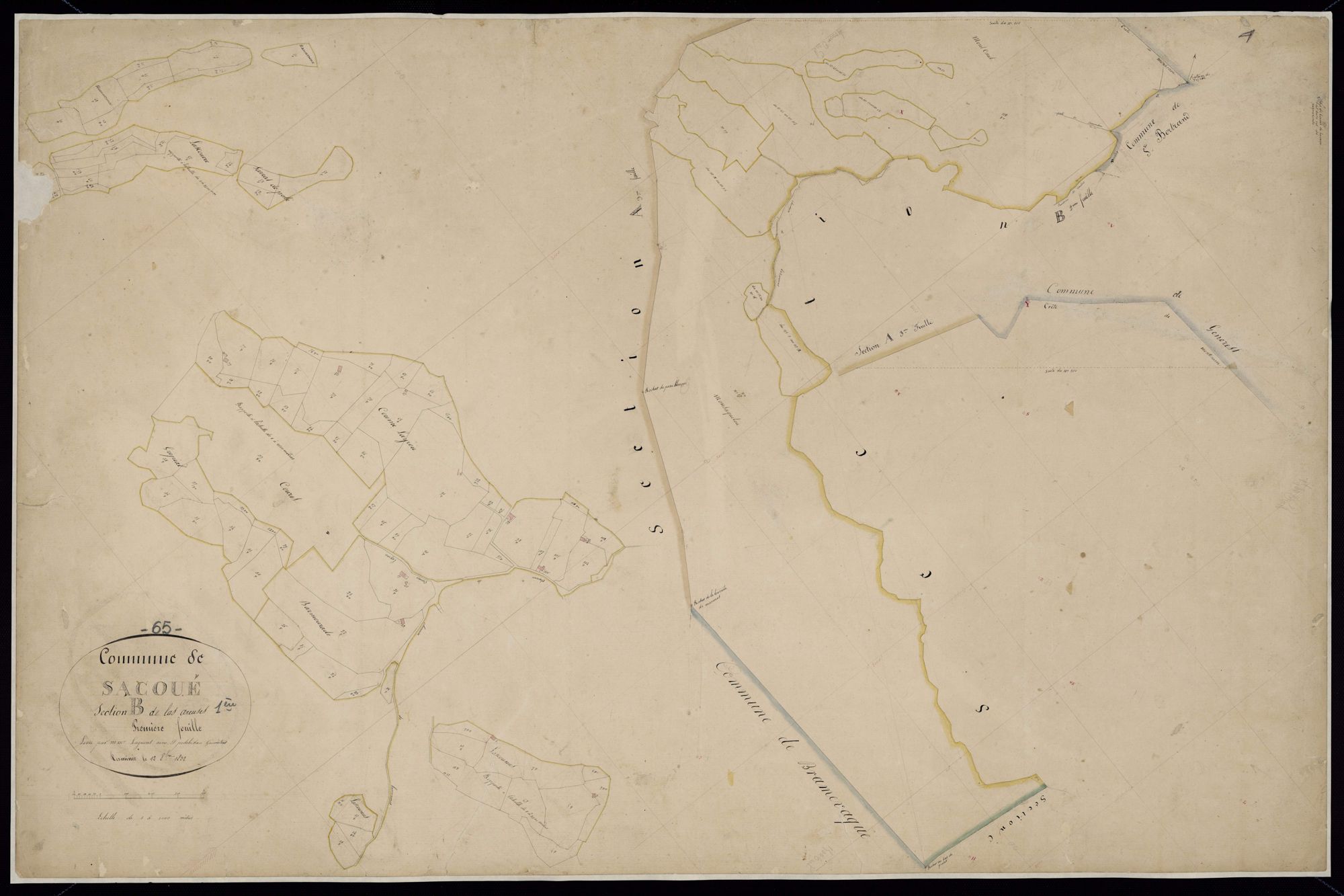 Sacoué - Sacoué.- Section B, 1re feuille