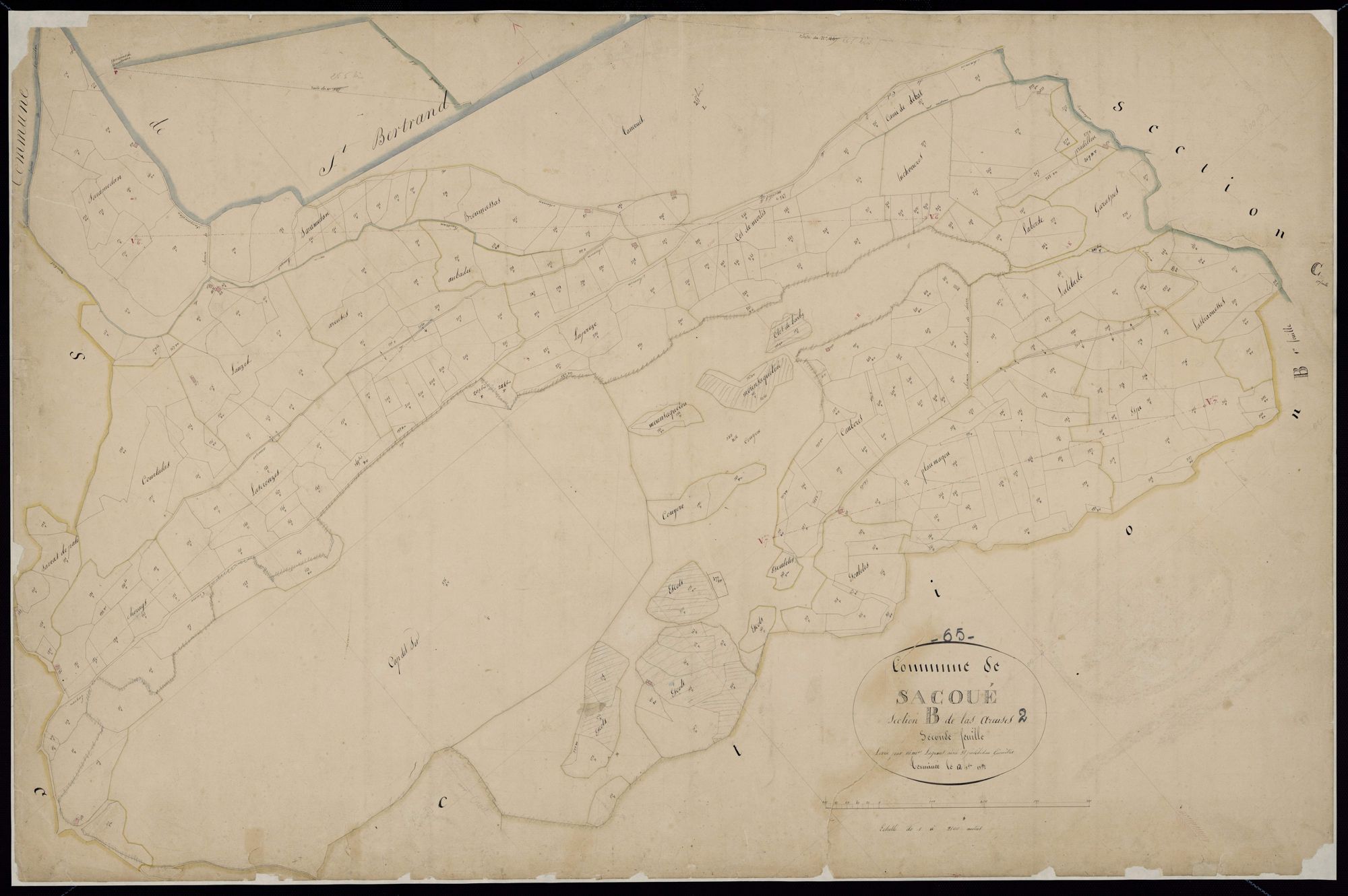 Sacoué - Sacoué.- Section B, 2e feuille