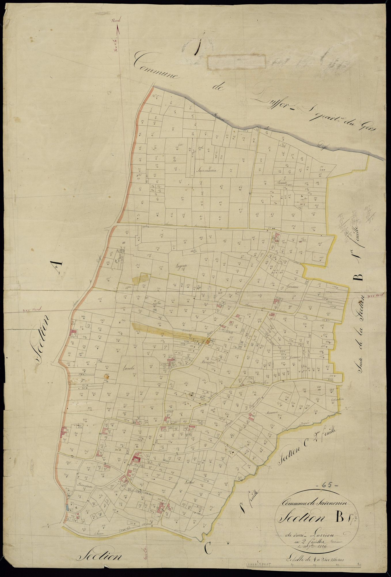 Sadournin - Sadournin.- Section B, 1re feuille