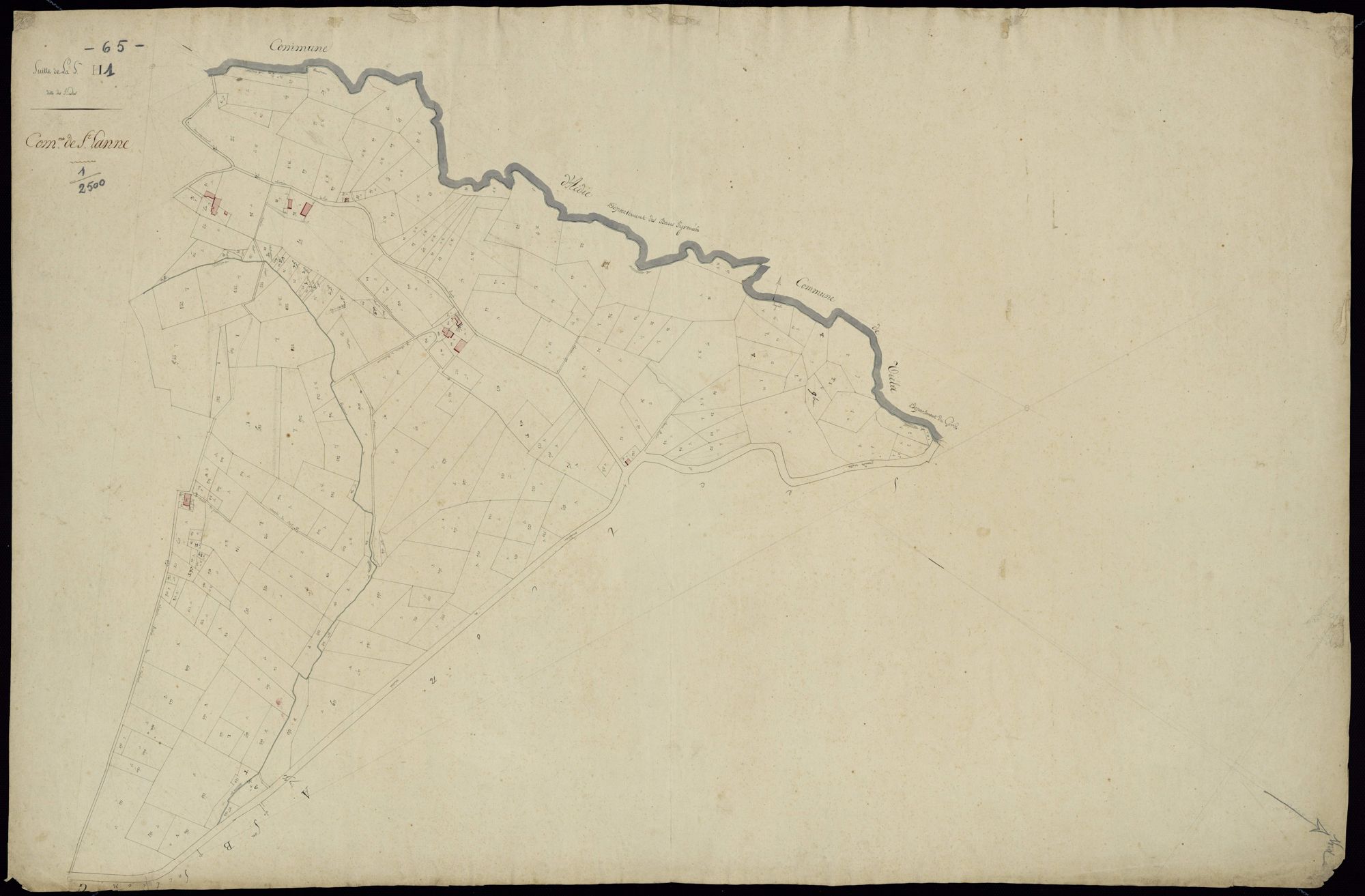 Saint-Lanne - Saint-Lanne.- Section H, 2e feuille