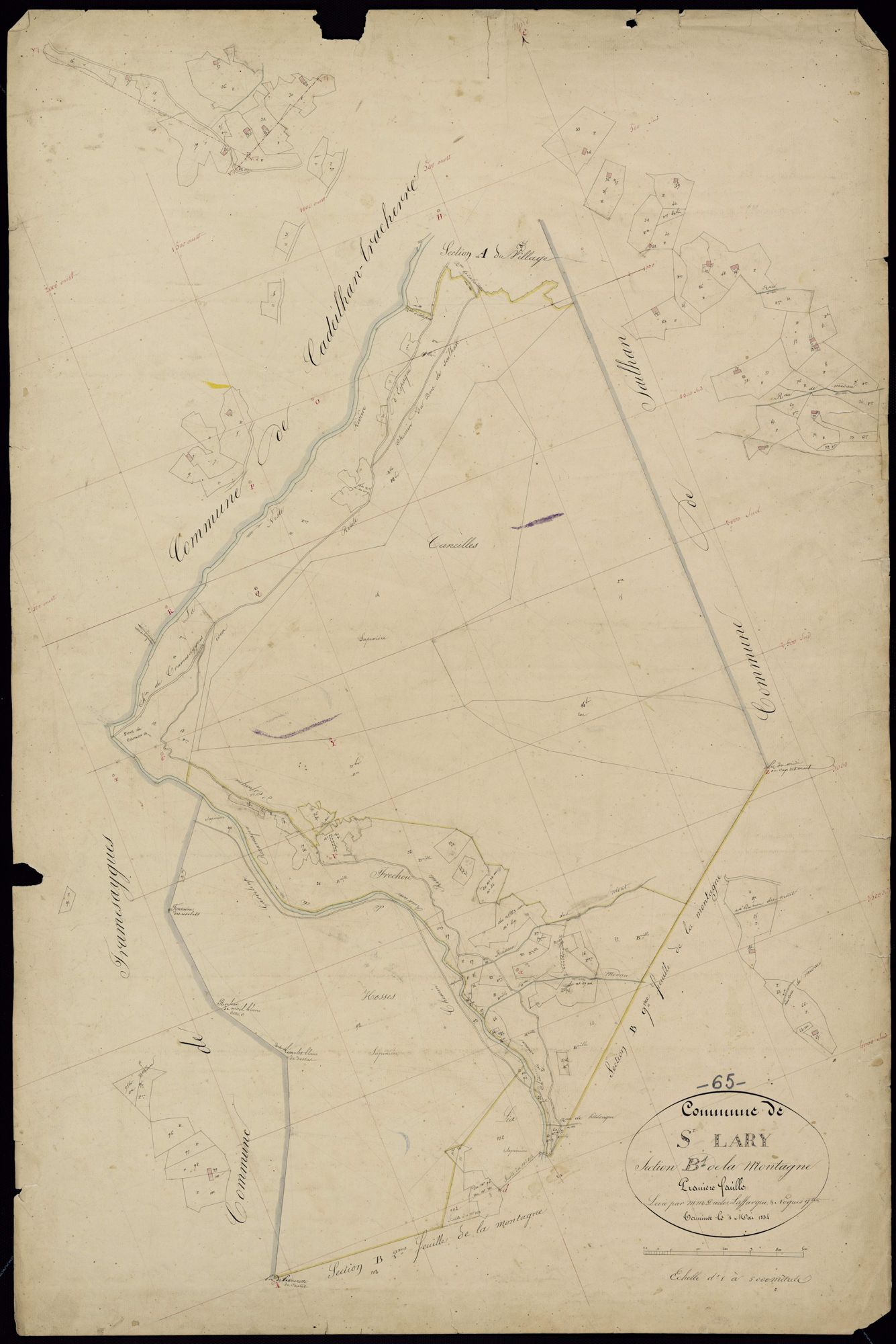 Saint-Lary-Soulan - Saint-Lary : section B, 1re feuille