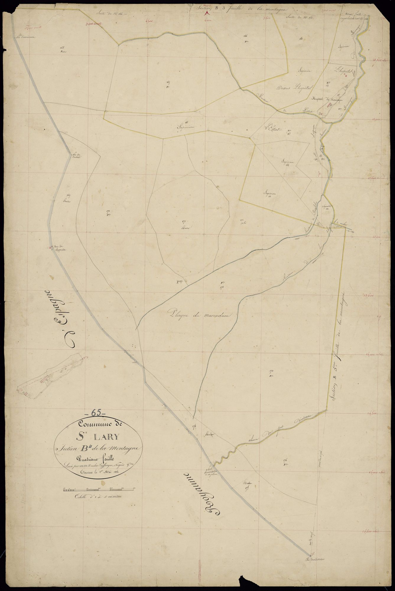 Saint-Lary-Soulan - Saint-Lary : section B, 4e feuille