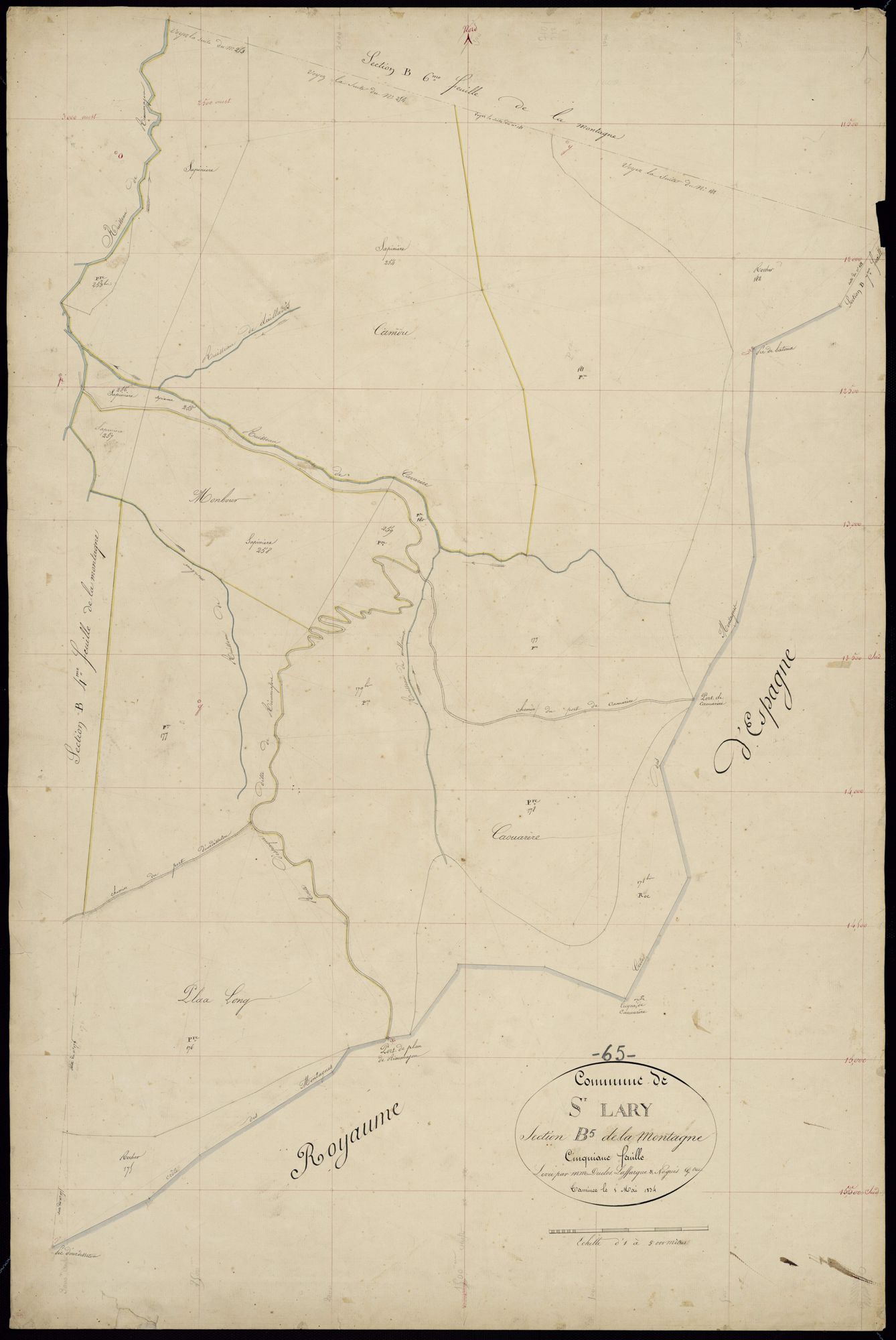 Saint-Lary-Soulan - Saint-Lary : section B, 5e feuille