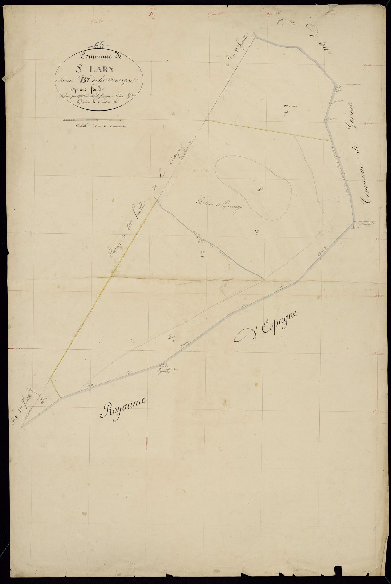 Saint-Lary-Soulan - Saint-Lary : section B, 7e feuille