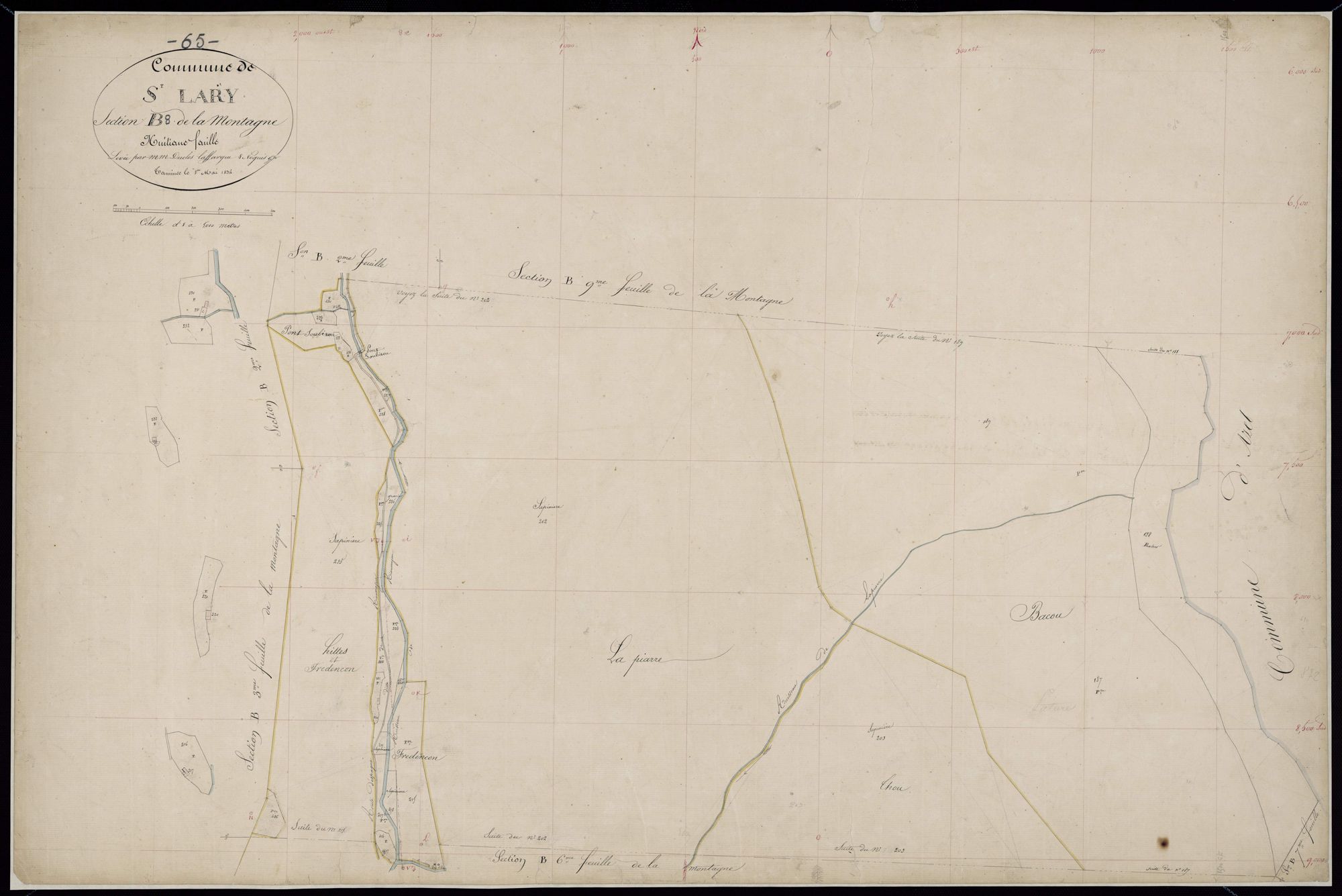 Saint-Lary-Soulan - Saint-Lary : section B, 8e feuille