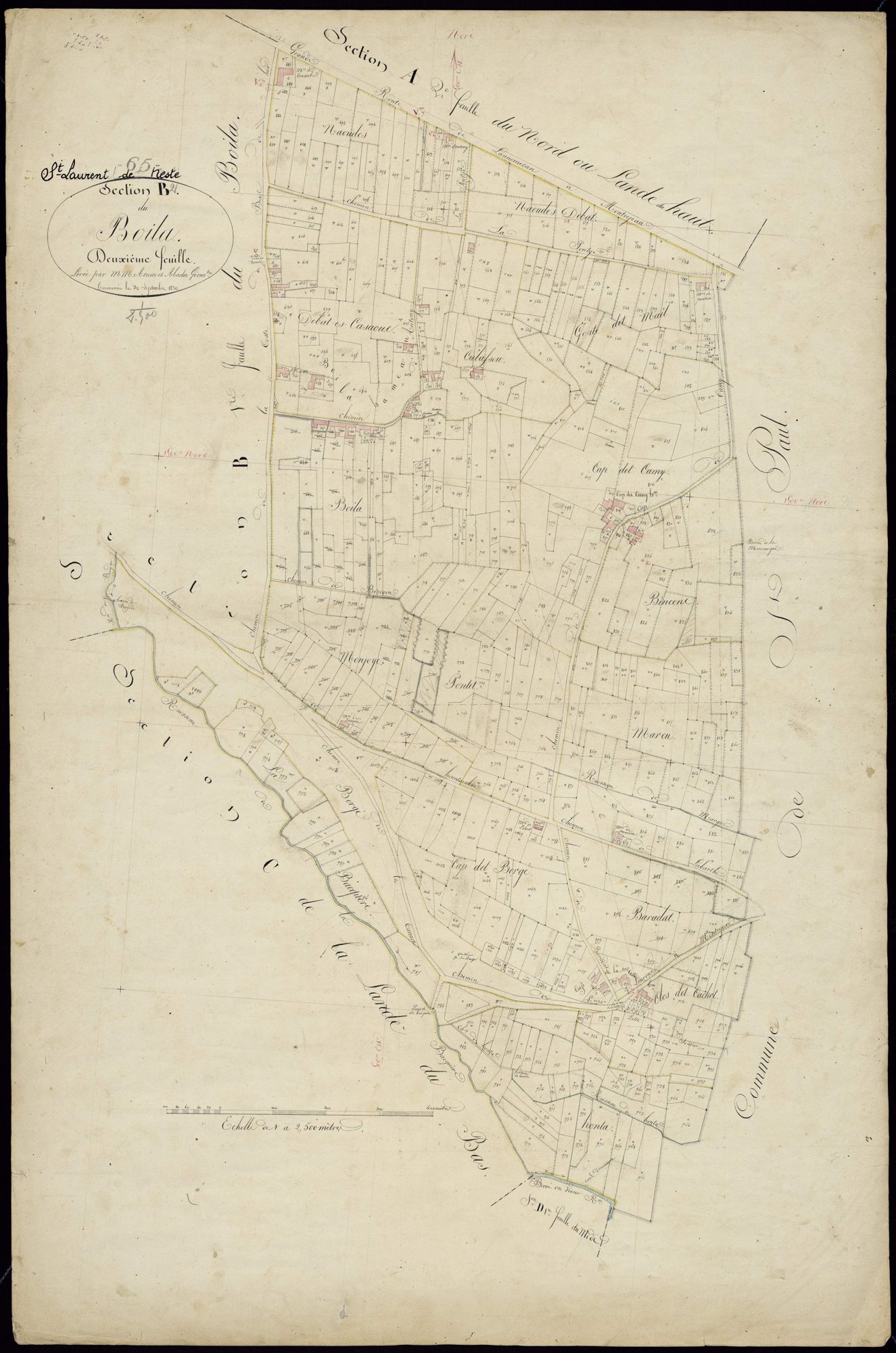 Saint-Laurent-de-Neste - Saint-Laurent-de-Neste.- Section B, 2e feuille