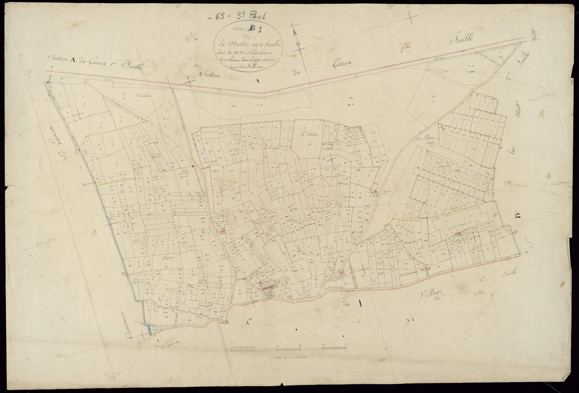 Saint-Paul - Saint-Paul.- Section B, 1re feuille