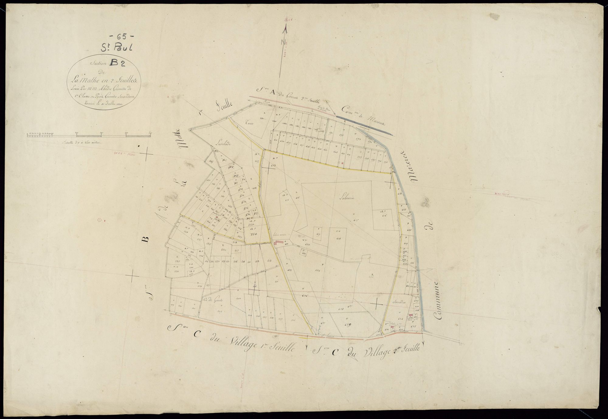 Saint-Paul - Saint-Paul.- Section B, 2e feuille