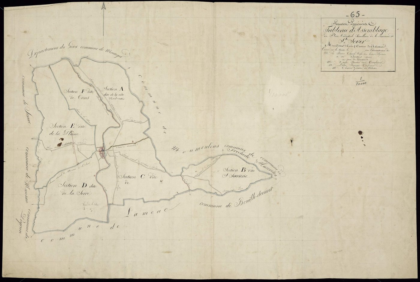 Saint-Sever-de-Rustan - Saint-Sever-de-Rustan.- Tableau d'assemblage.