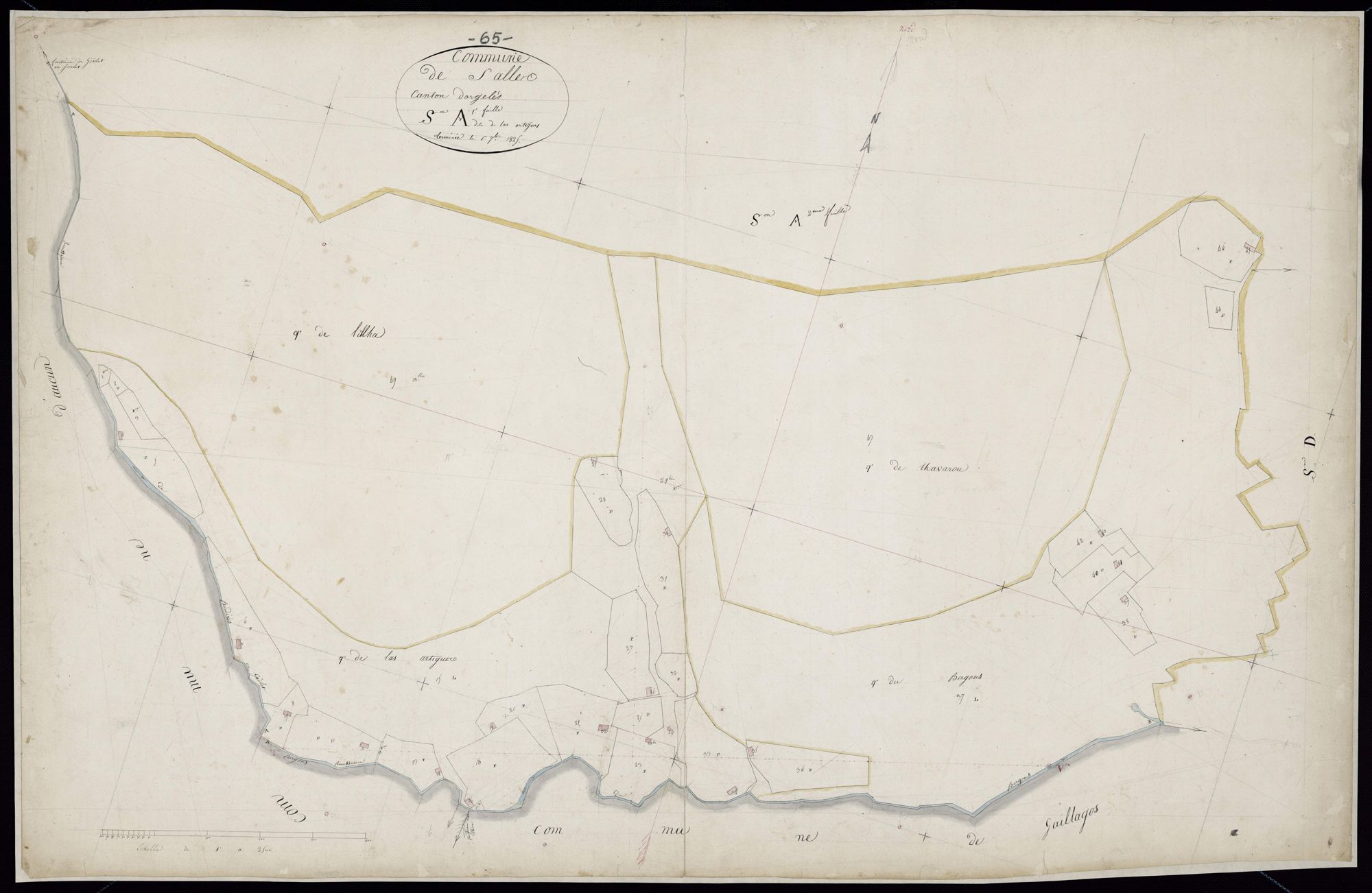 Salles - Salles-Argelès.- Section A, 1re feuille
