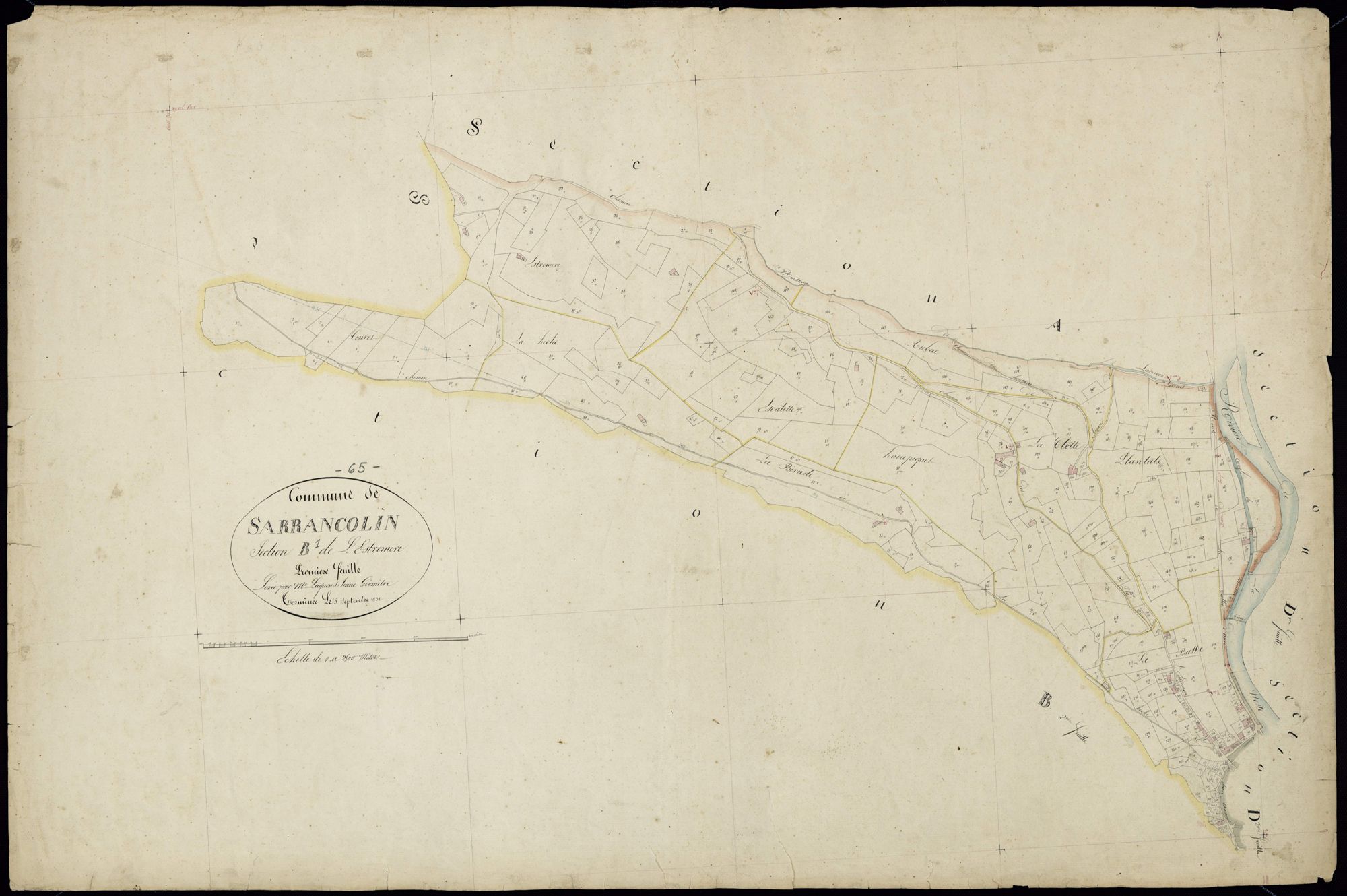 Sarrancolin - Sarrancolin.- Section B, 1re feuille
