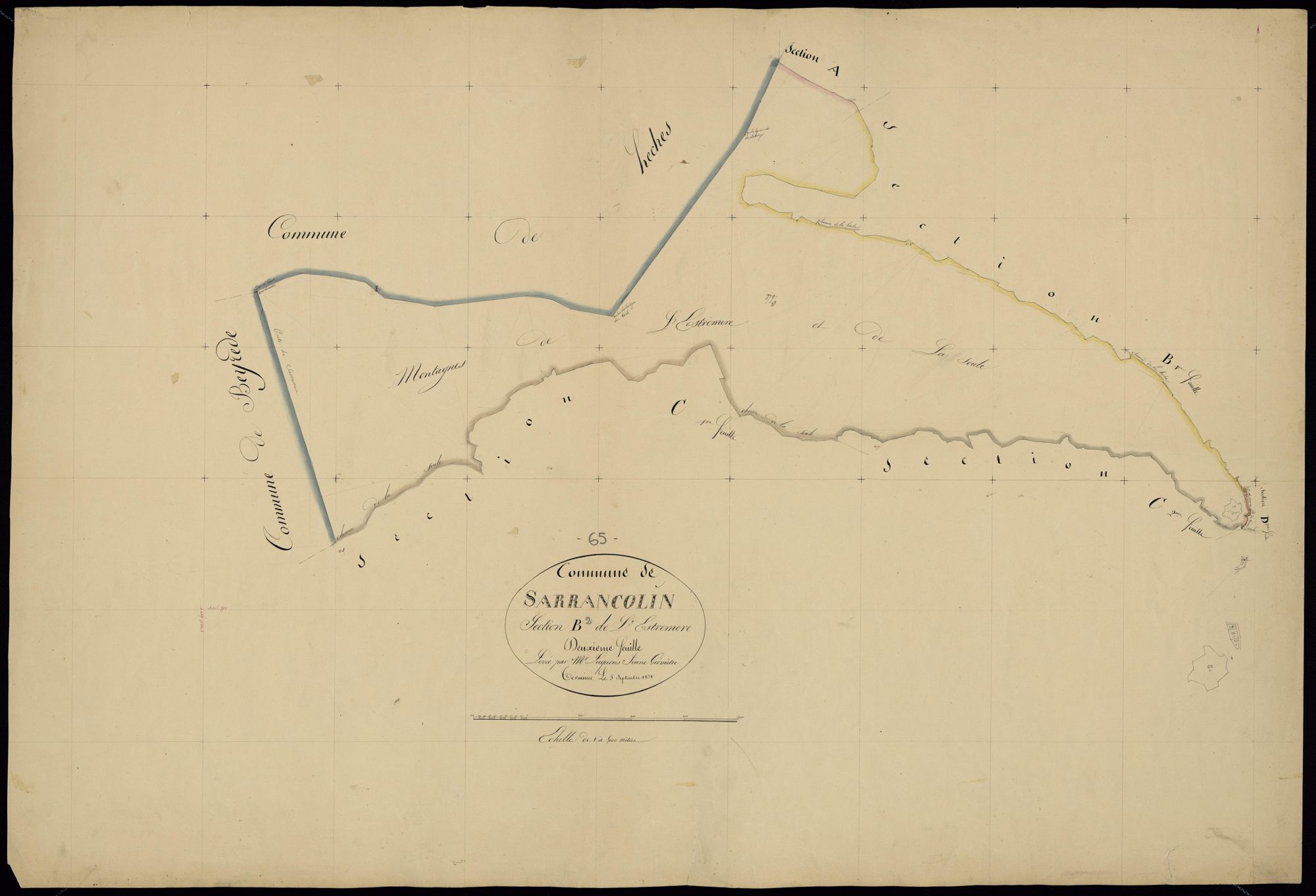 Sarrancolin - Sarrancolin.- Section B, 2e feuille