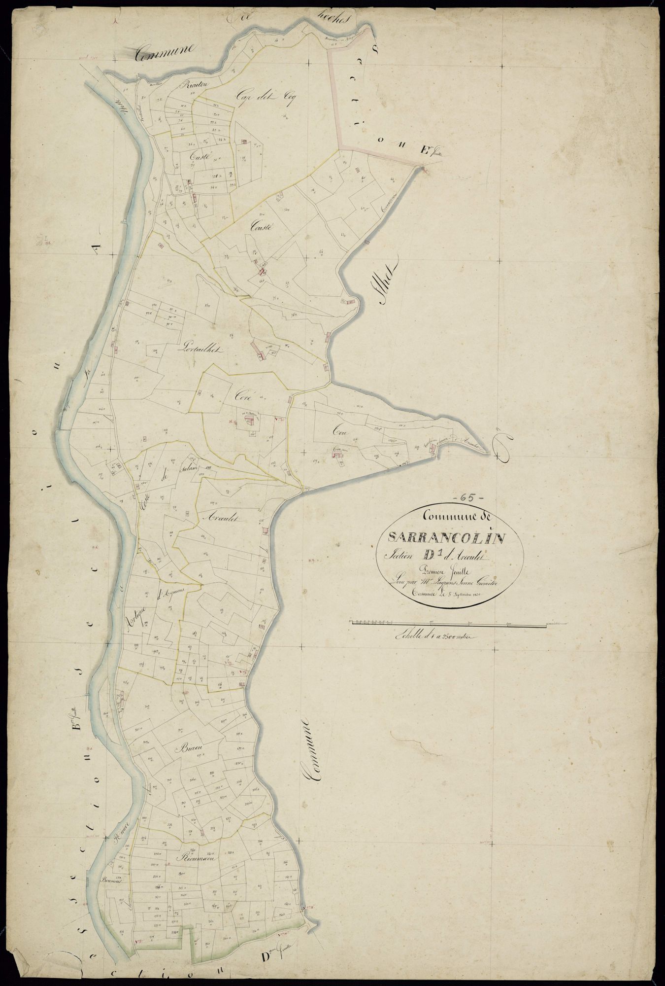 Sarrancolin - Sarrancolin.- Section D, 1re feuille