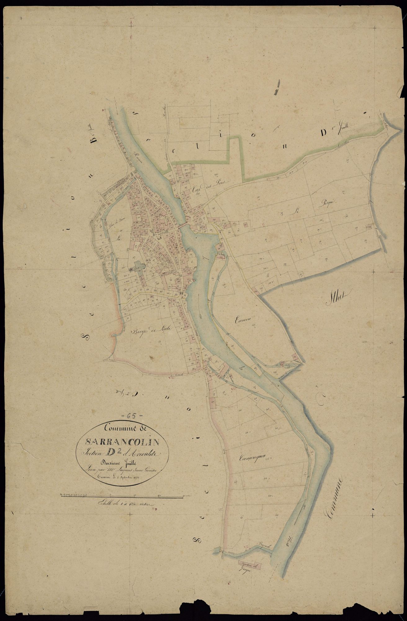 Sarrancolin - Sarrancolin.- Section D, 2e feuille
