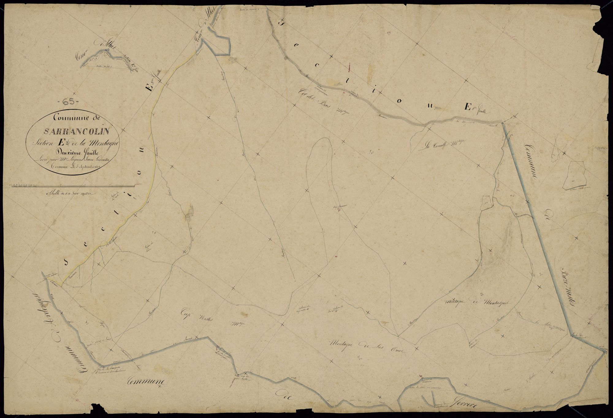 Sarrancolin - Sarrancolin.- Section E, 2e feuille
